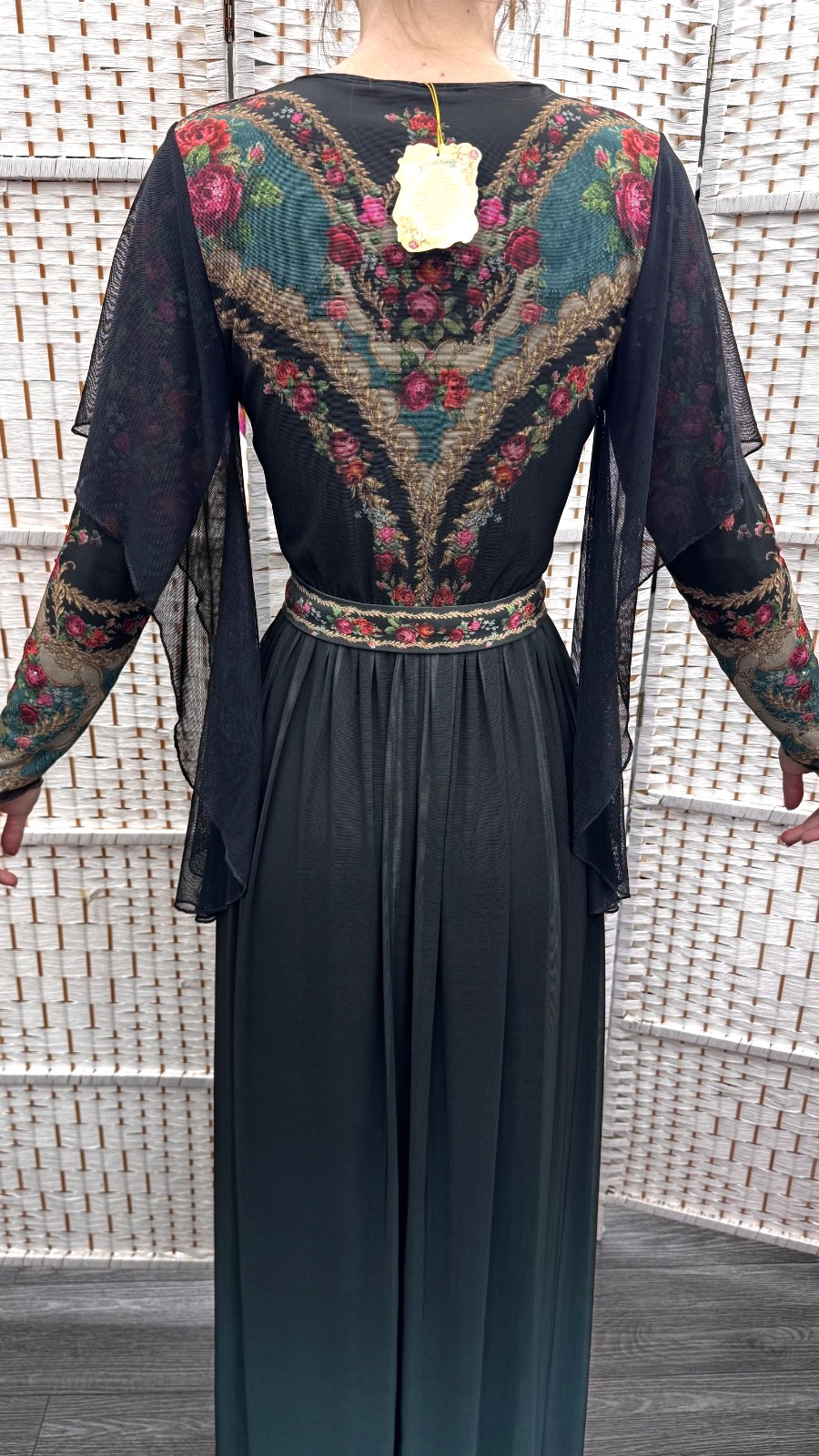 Negrin Elegant Full length Floral dress Size – S – NWT.