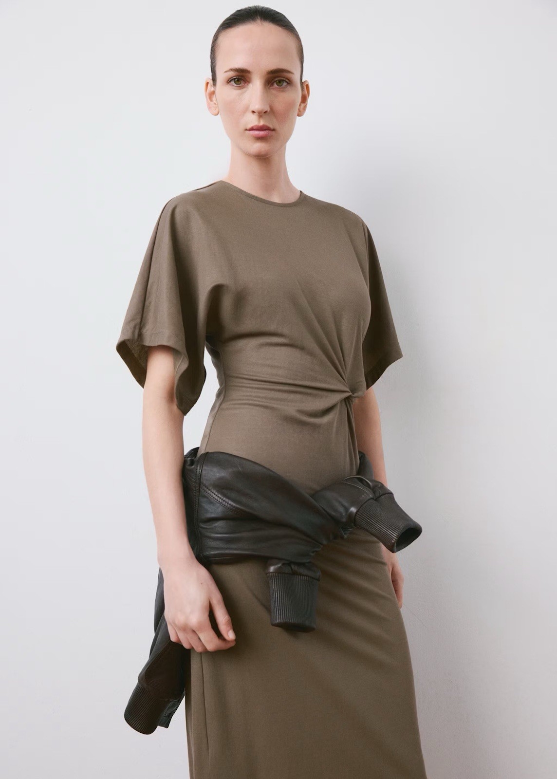 Mango Side Gathered Details Dress NWT Size S
