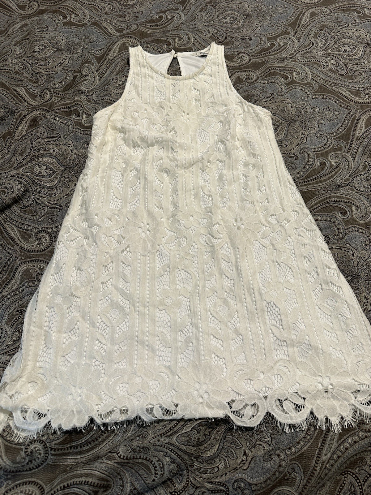 Speechless Women’s Sz Small White Lace Dress Nylon, Cotton & Polyester