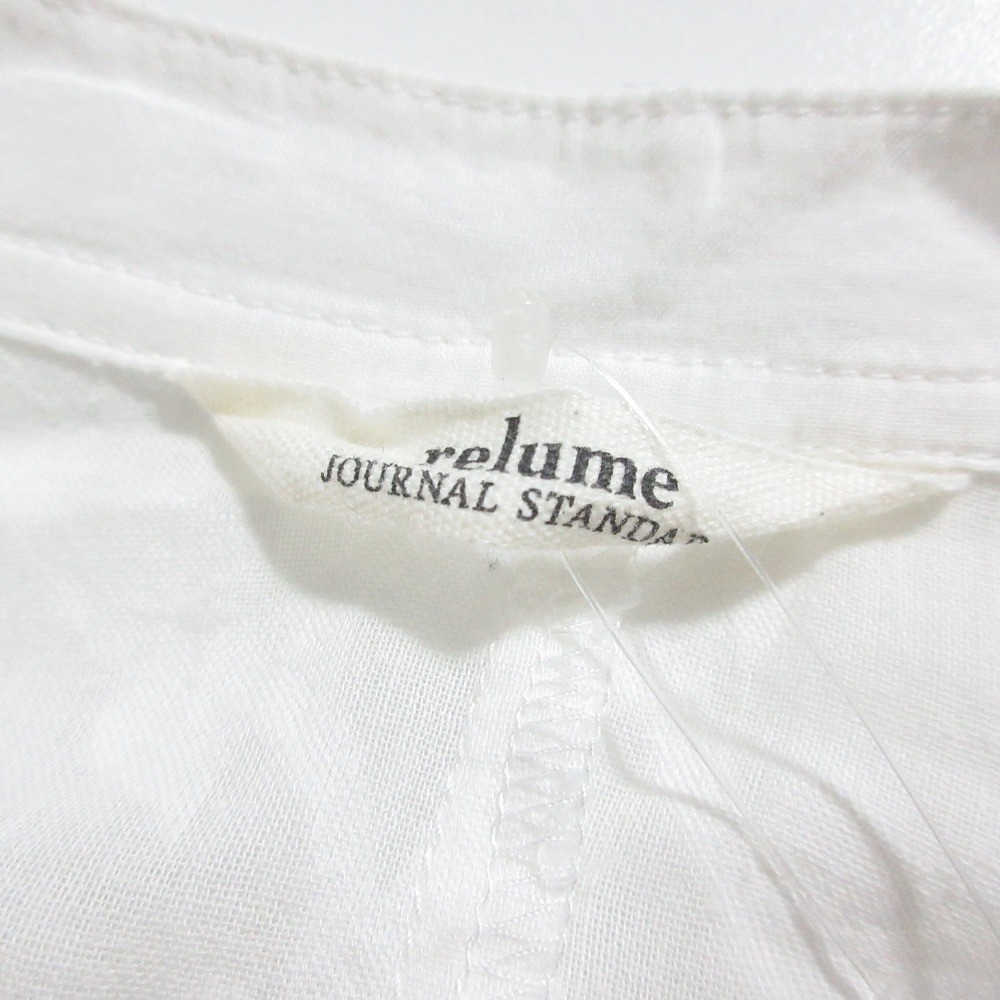 24SS JOURNAL STANDARD Relume Cotton Jacquard Flare Dress F White Women USED