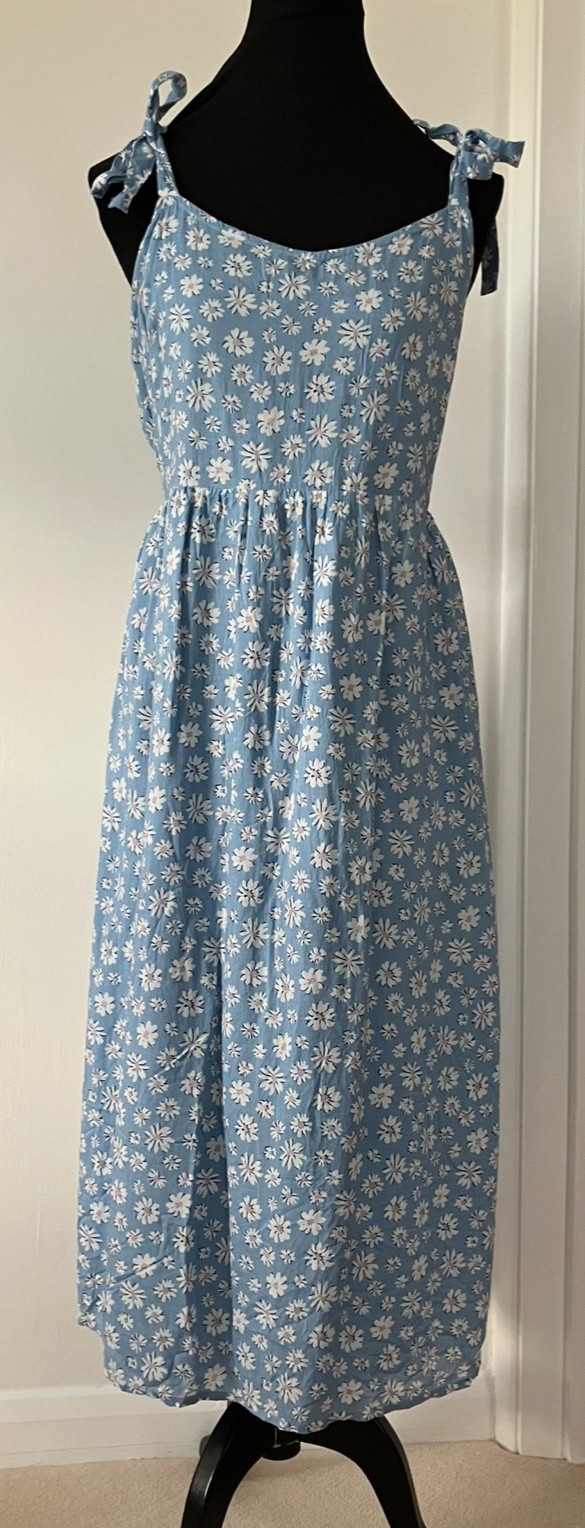 Sainsbury’s TU Blue Floral Cotton Sun Dress UK 16