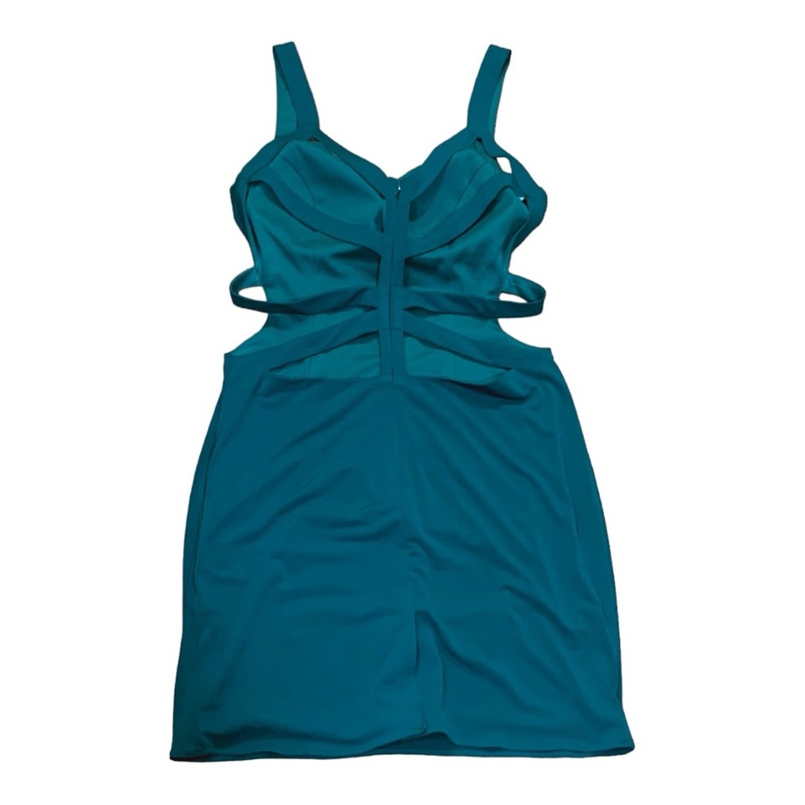 Cocktail Green Cut-Out Back Mini Dress Alyce Paris NWOT Sz 10 Party