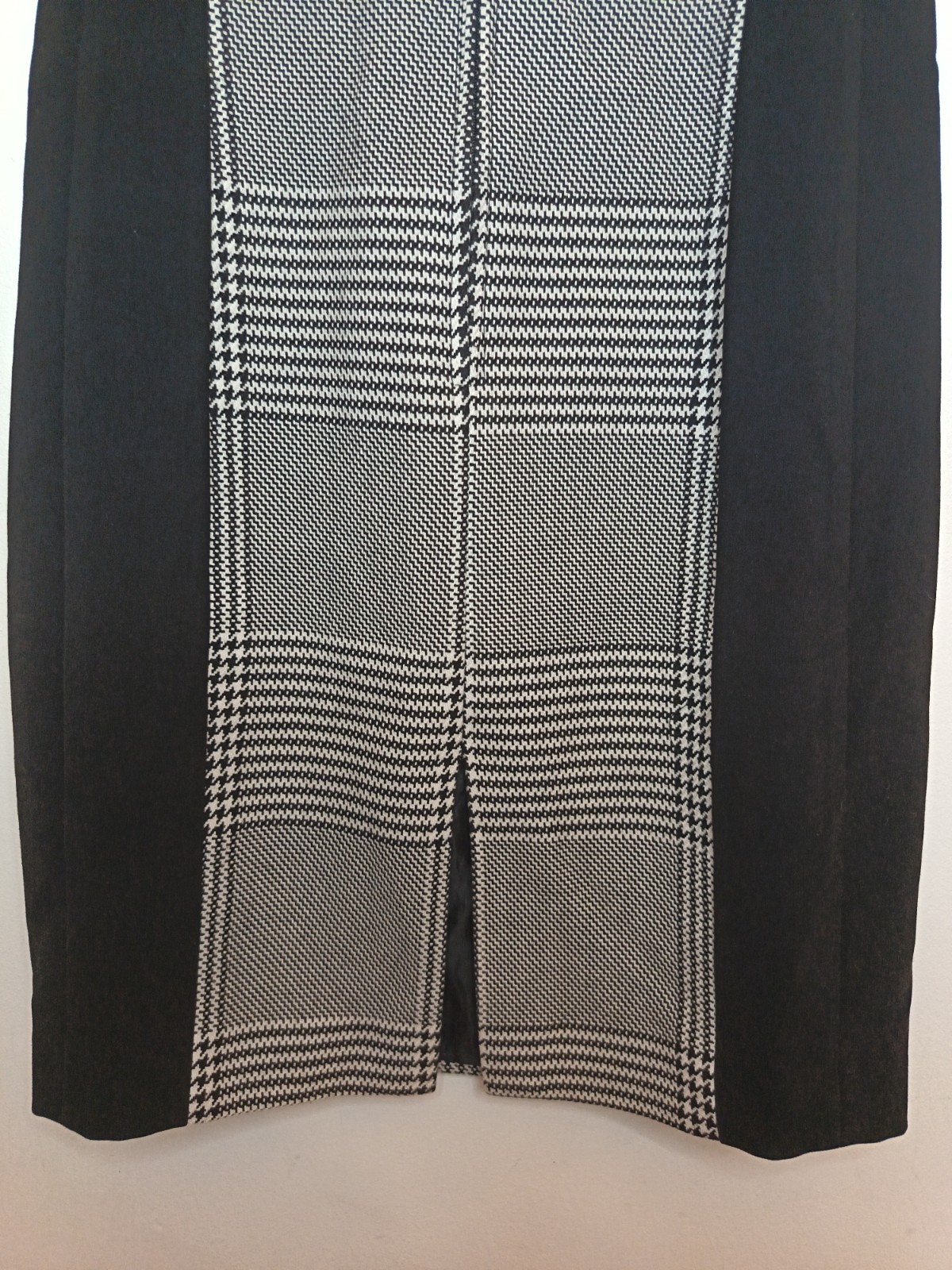 Black White Checkered Slimming Work Smart Dress Size 10 Office Wear Houndstooth