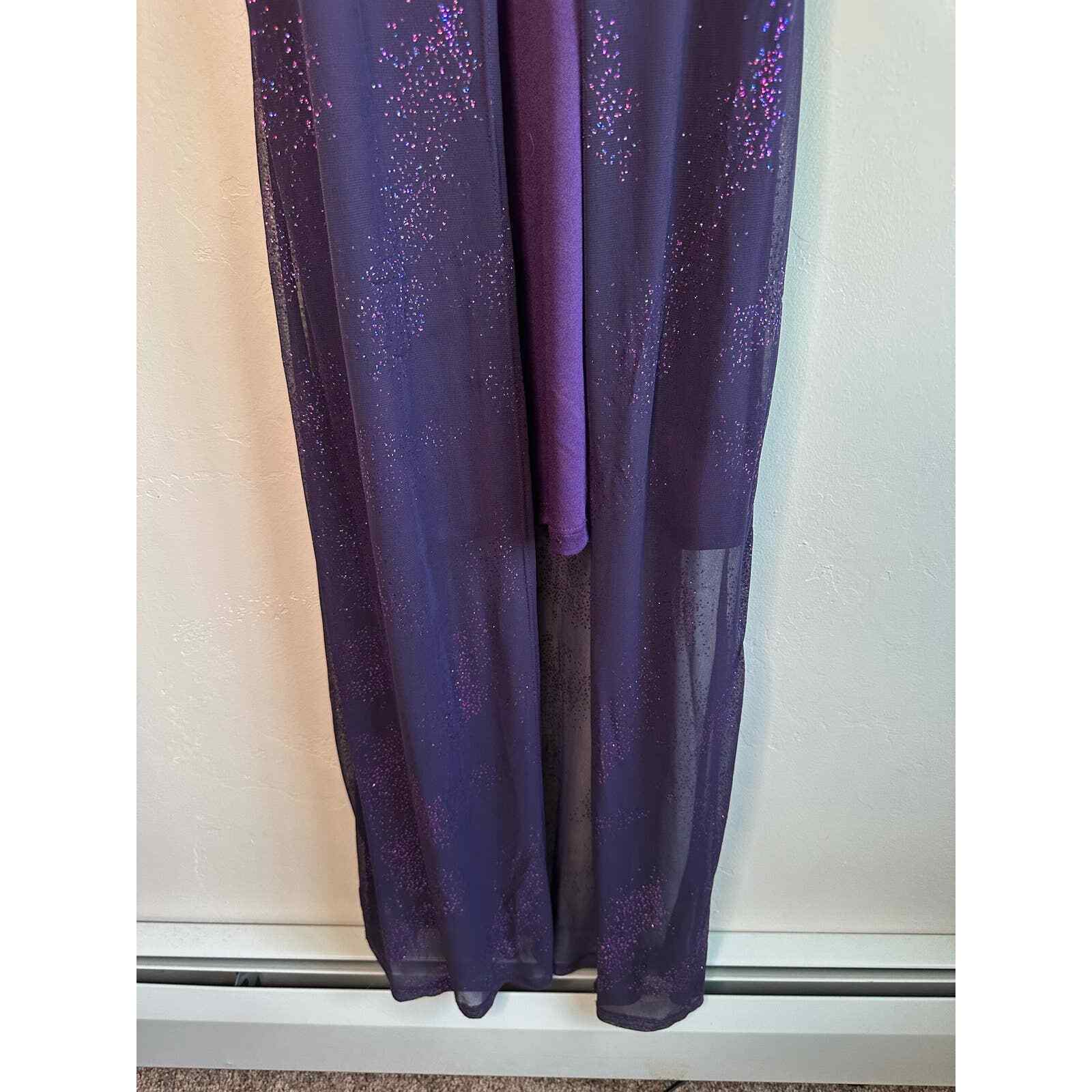Candy Rocket Purple Glitter High Low Dress