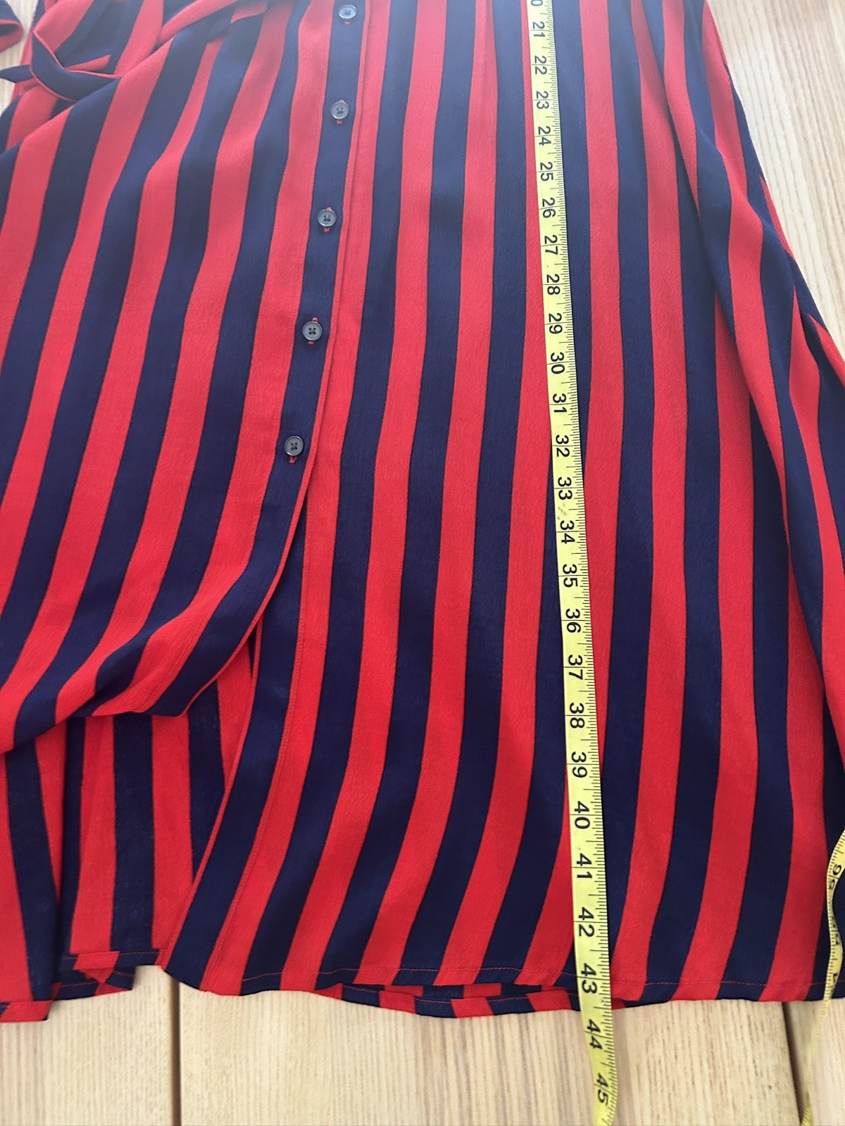 Boden Kate Long Sleeve Button Up Stripped Dress Navy Red Size 10P