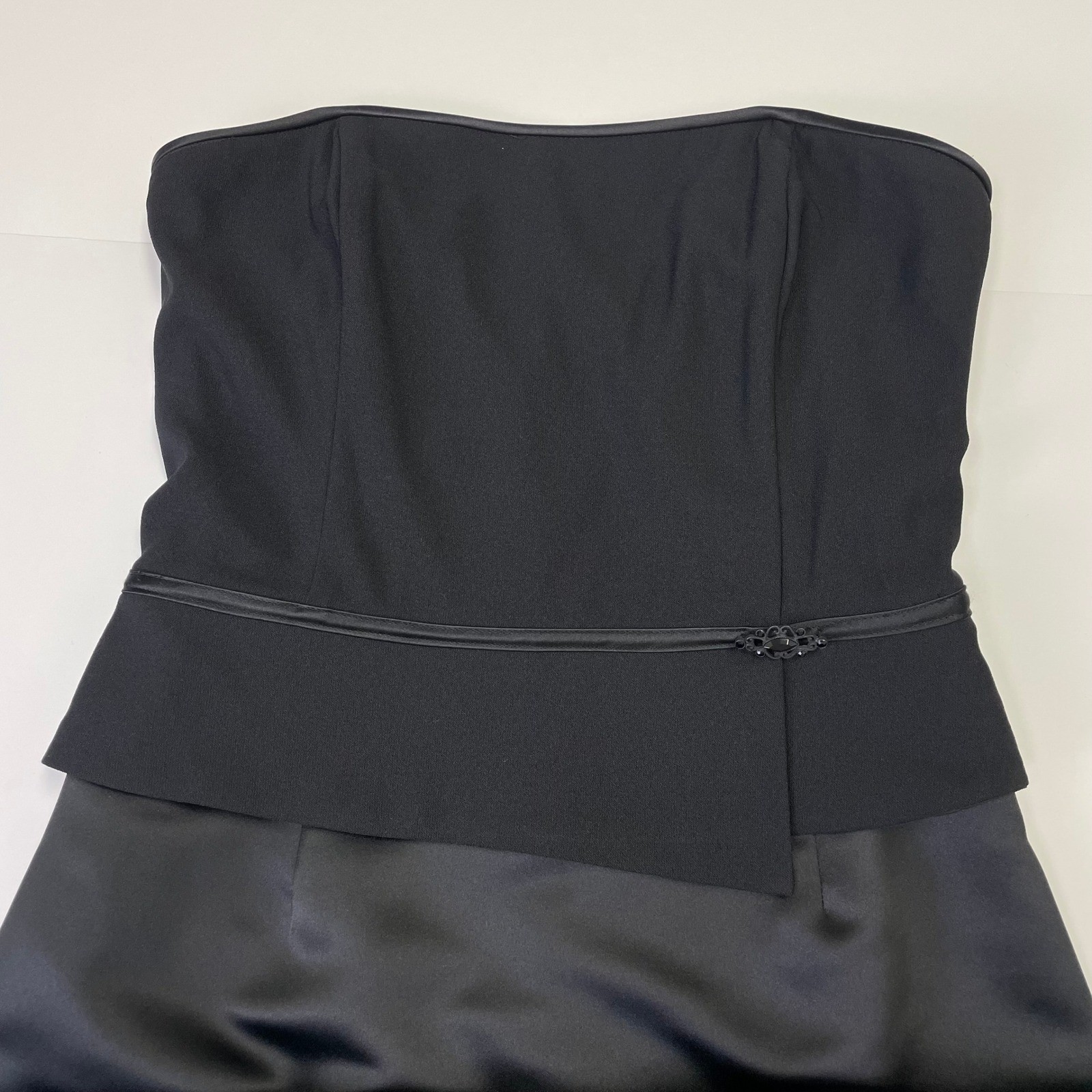 Scott McClintock Millennium 2000 Black Strapless Evening Gown Dress Womens 14