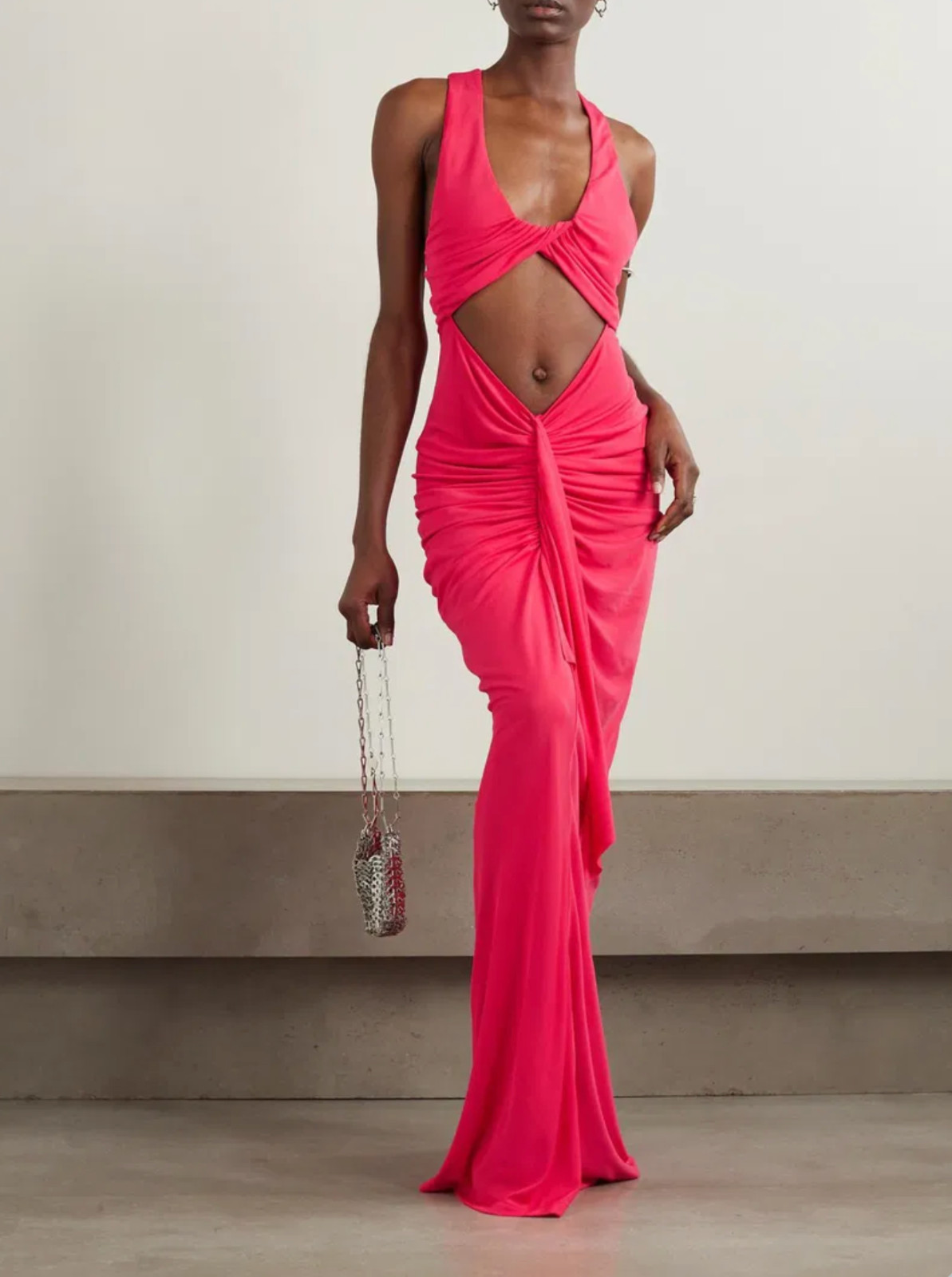 BNWT Christopher Esber Raspberry Vivenda Drape Front Dress – Size 2 US