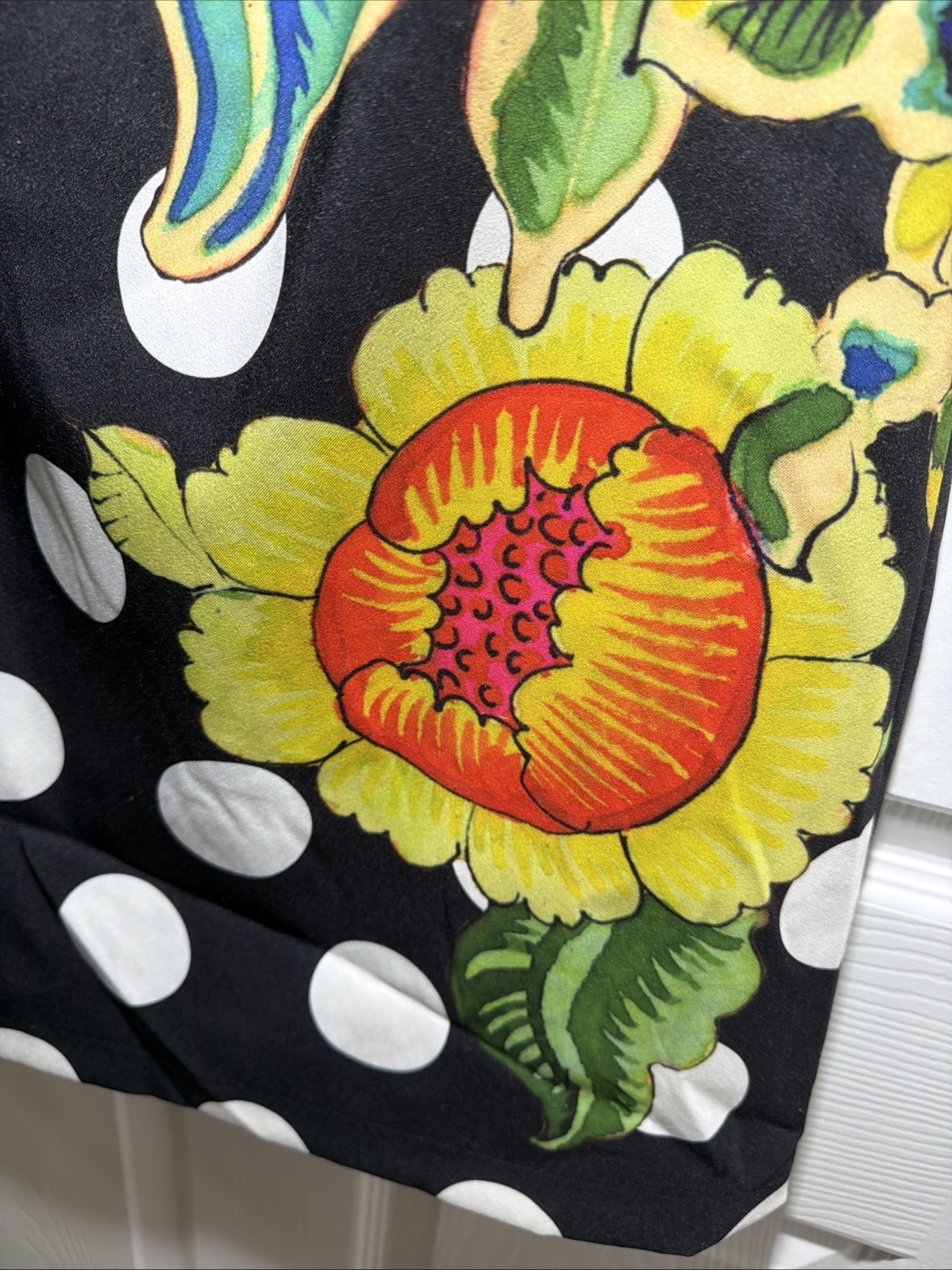 RARE Desigual Janet Dress Fall Winter 2014 Floral Dots Black EU 38 Womens US 6