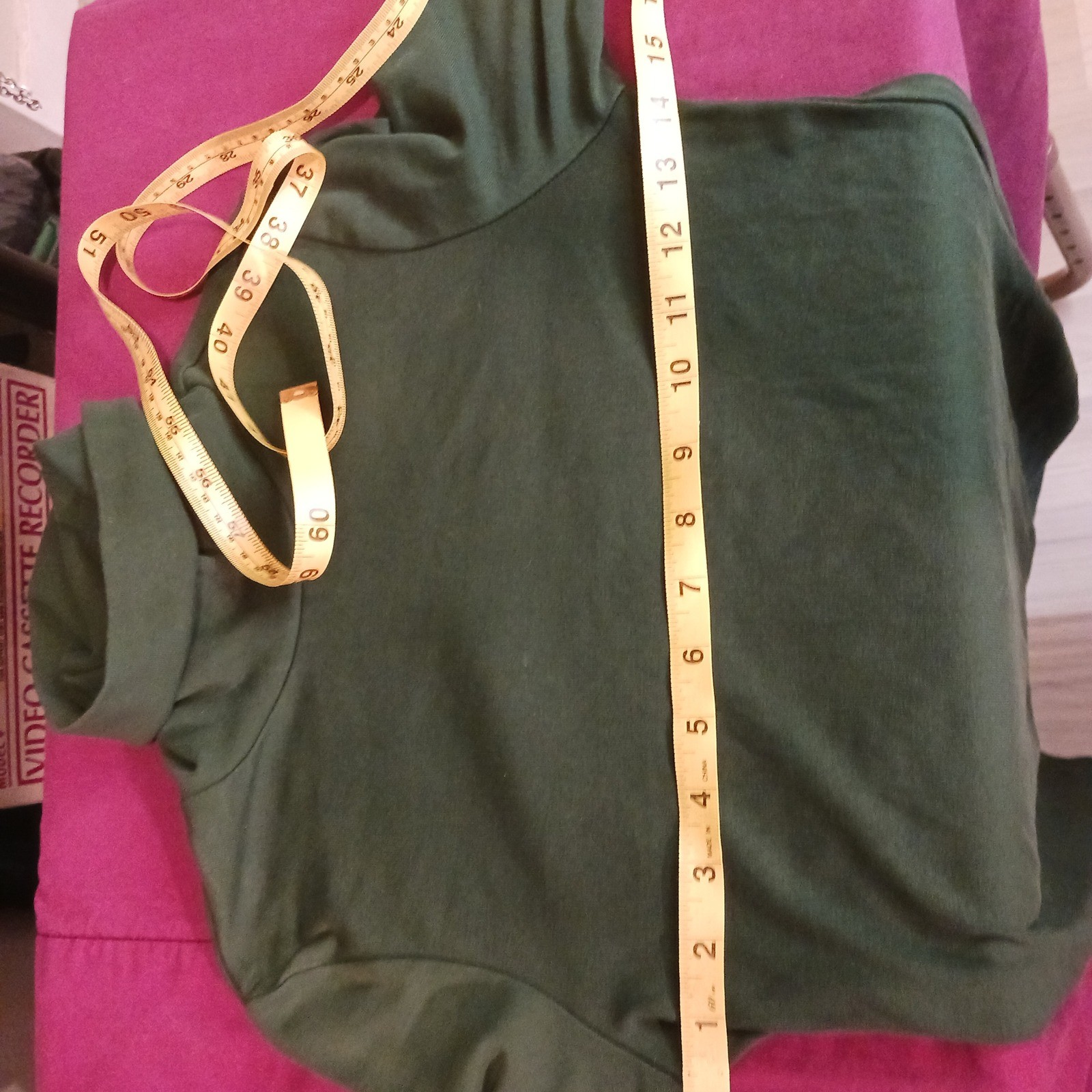 Bodycon Sweater Dress Turtleneck Long Sleeve Casual Olive Green Dress Size M