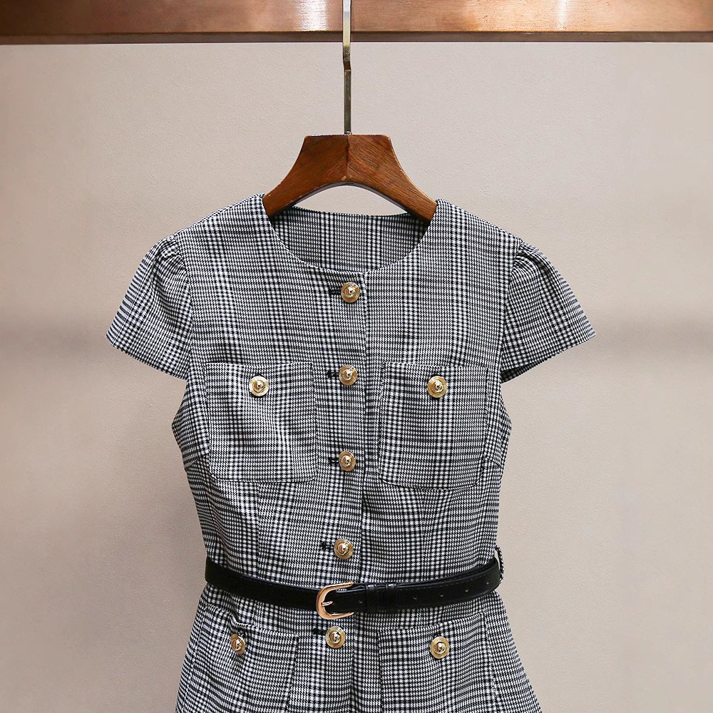 Self-Portrait Womens Summer New Pattern High Waist Dress