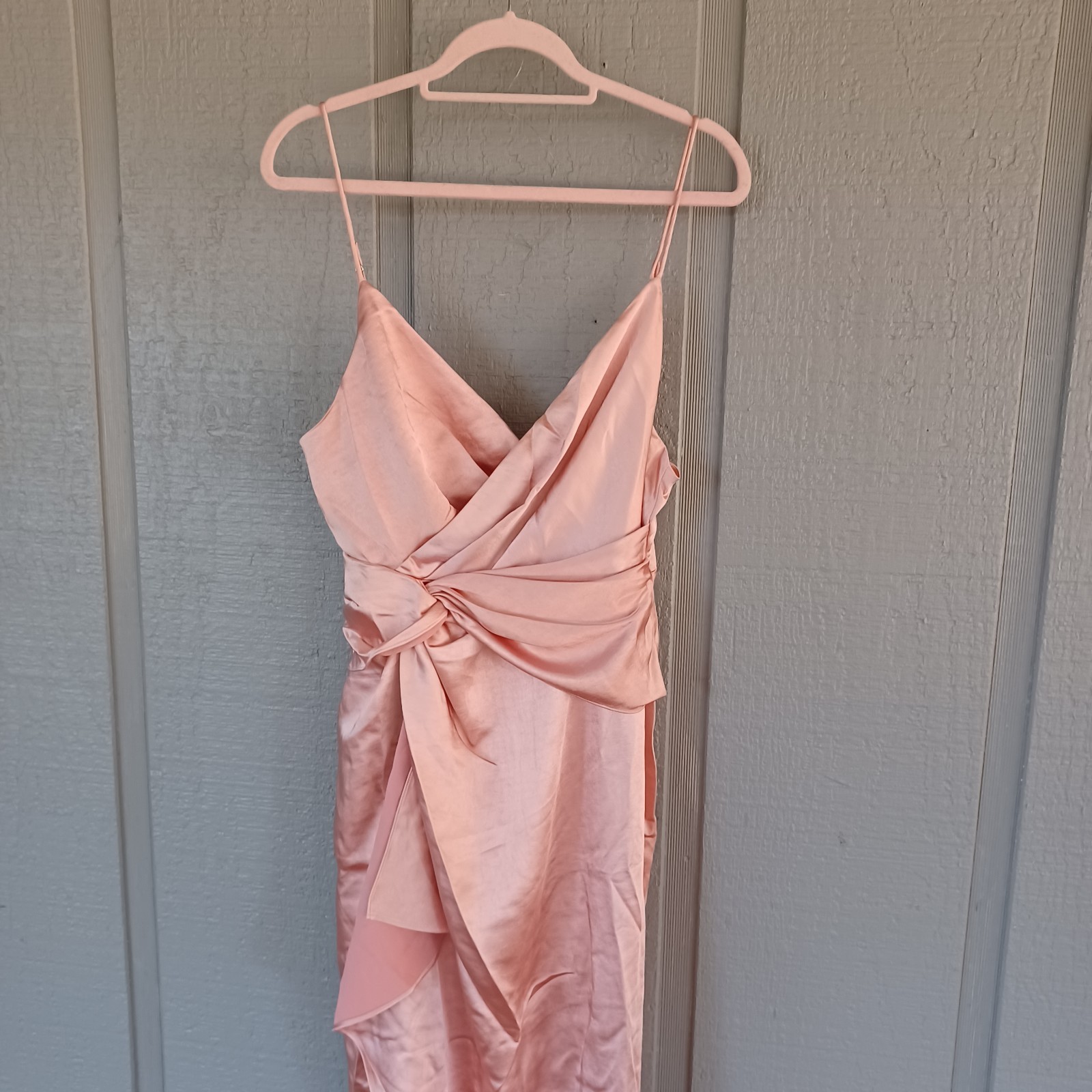 Significant Other Elise Satin Midi Dress Size 10 Wedding Guest Surplice V Neck