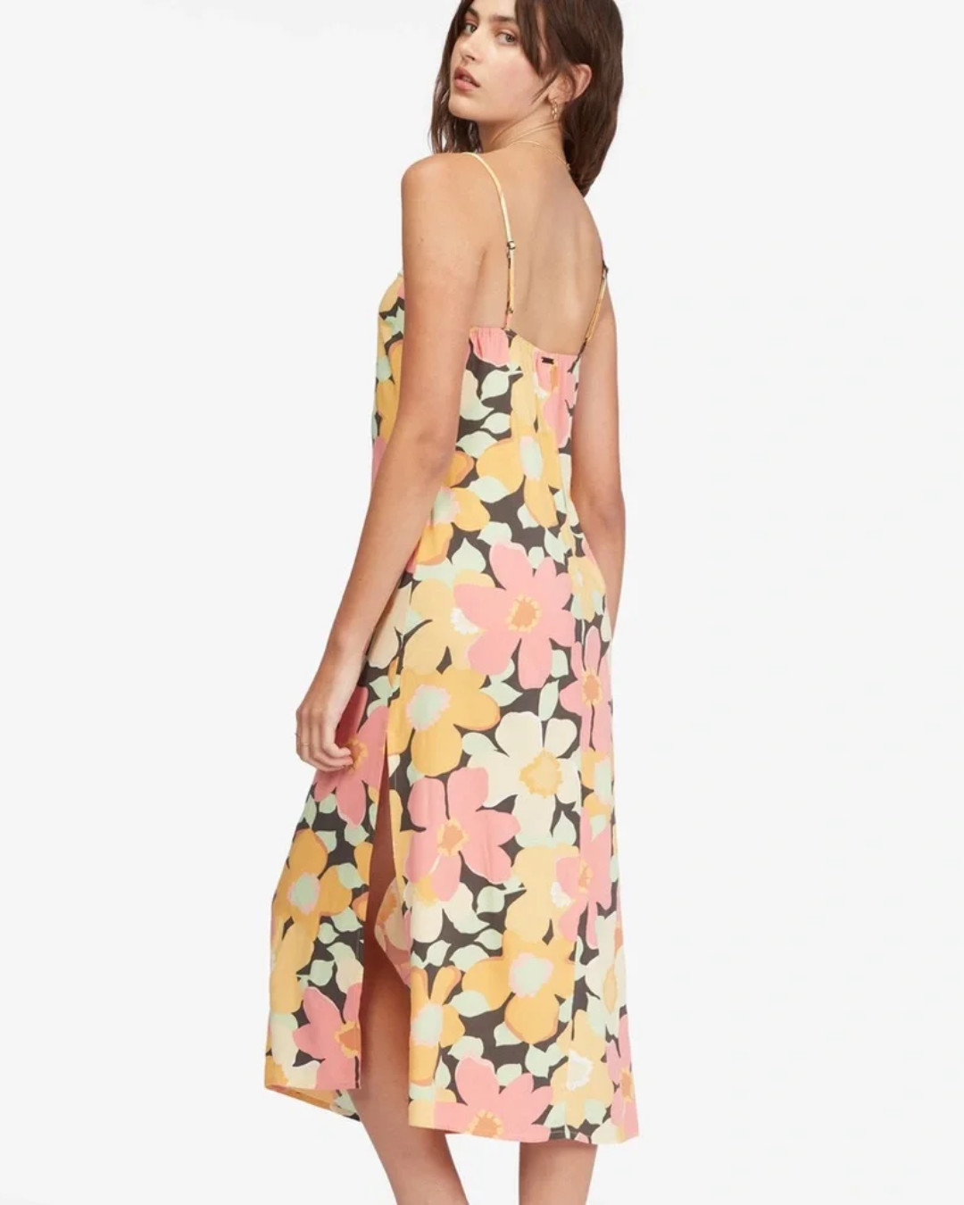Billabong Weekend Waves Floral Print Midi Slip Tank Dress Women’s (Size: Medium)