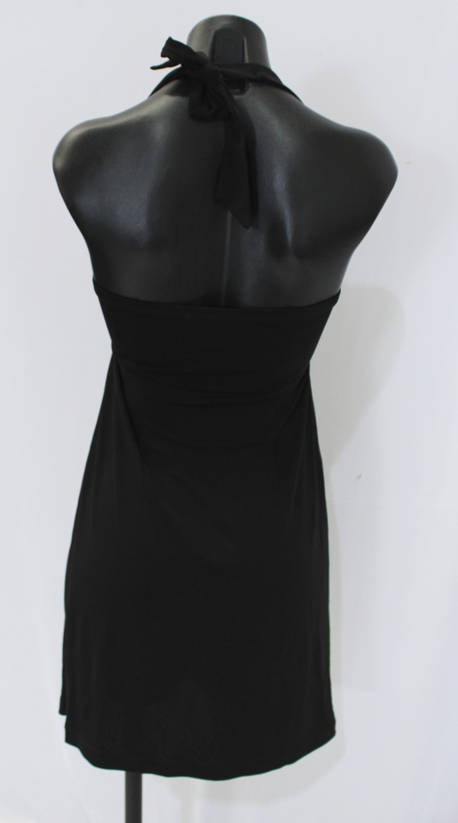 BCBGMAXAZRIA Women’s Petite Halter Neck Sleeveless Mini Dress EH6 Black Size XSP