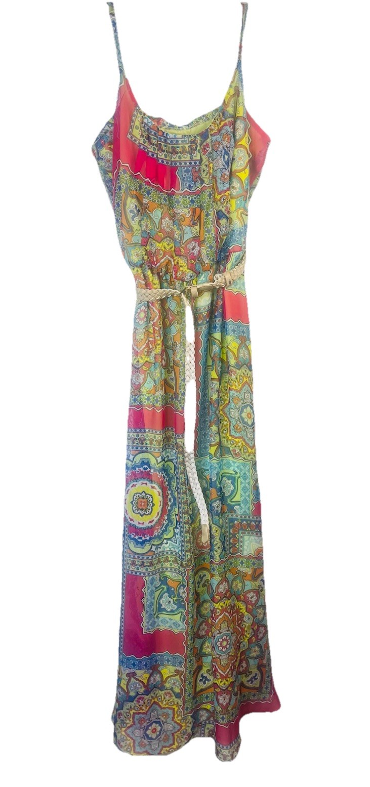 Nwt Womens Size 8 Robbie Bee Maxi Sun Dress With Belt