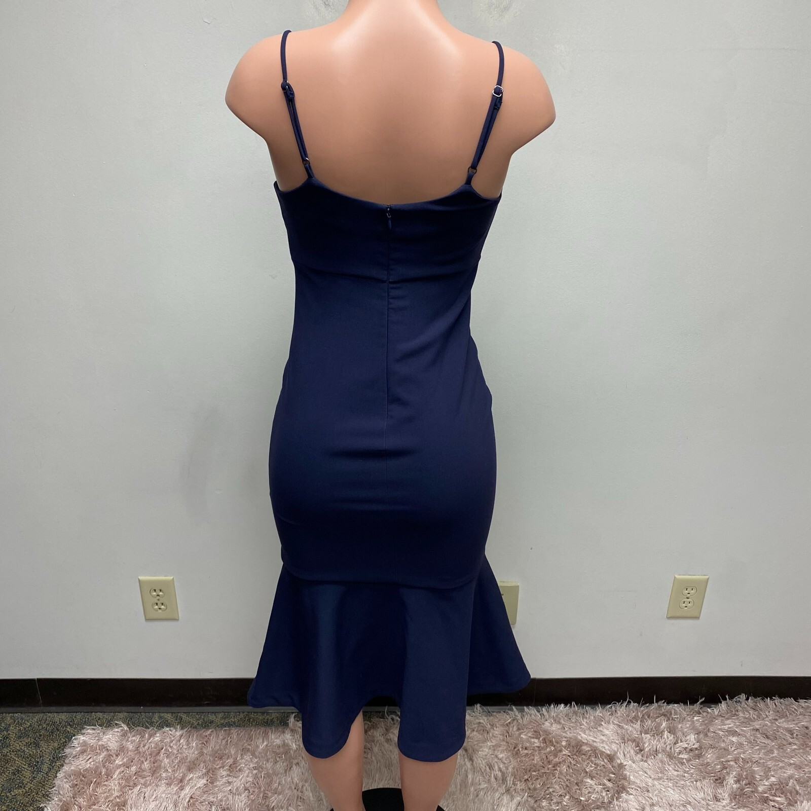 Likely Blue Adjustable Spaghetti Strap Scoop Neck Prina Mermaid Bodycon Dress 2