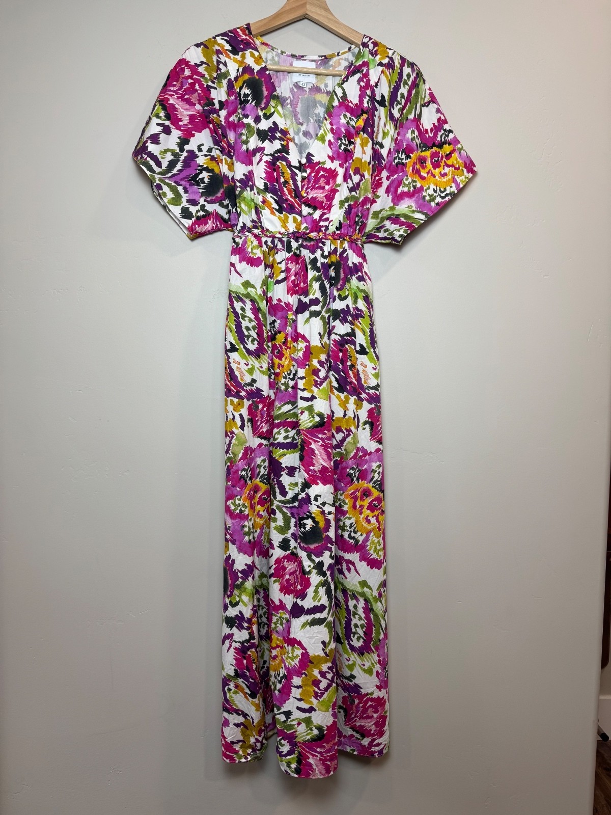MISA Setareh Cotton Flora Splash Maxi dress XS (fits up to smaller MEDIUM)