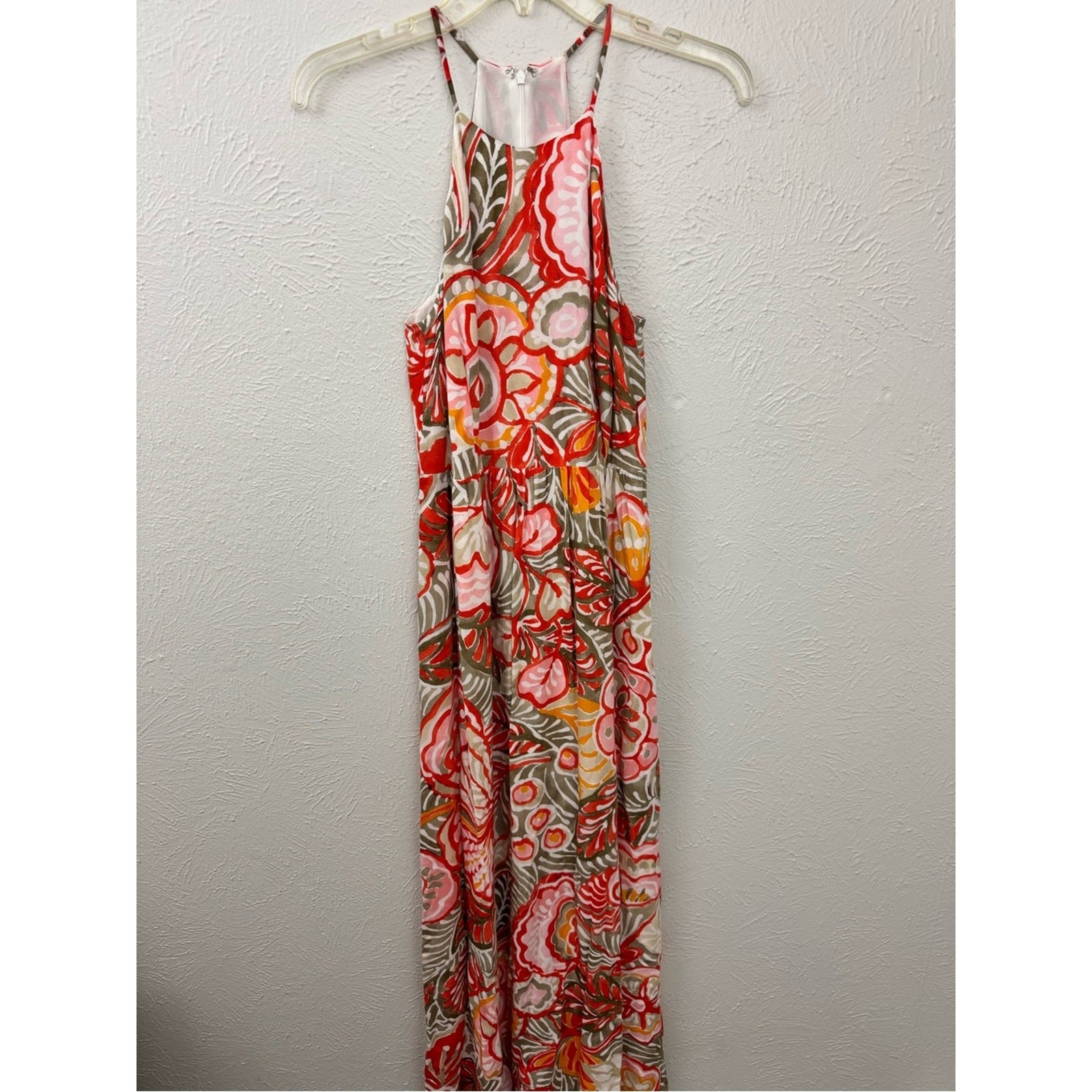 NWT Ann Taylor LOFT Floral Print Maxi Dress Size 4 Tropical Boho Summer Dress