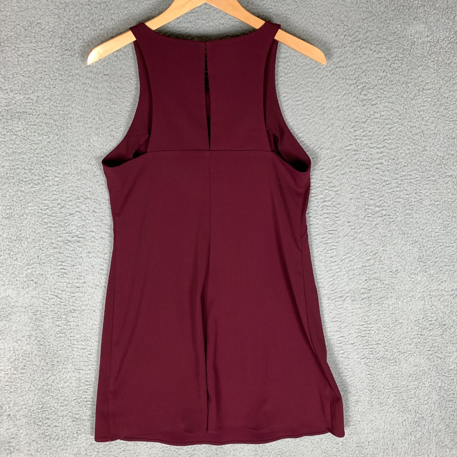 Amanda Uprichard Shift Dress Size Large L Burgundy Sleeveless Racerback Pockets