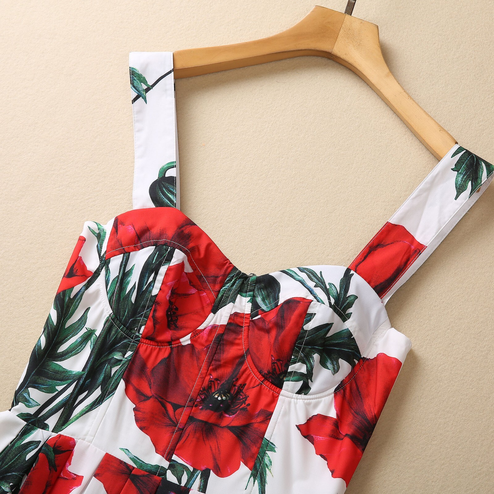 Occident fashion printing Back elastic Elegant sexy women condole belt dress