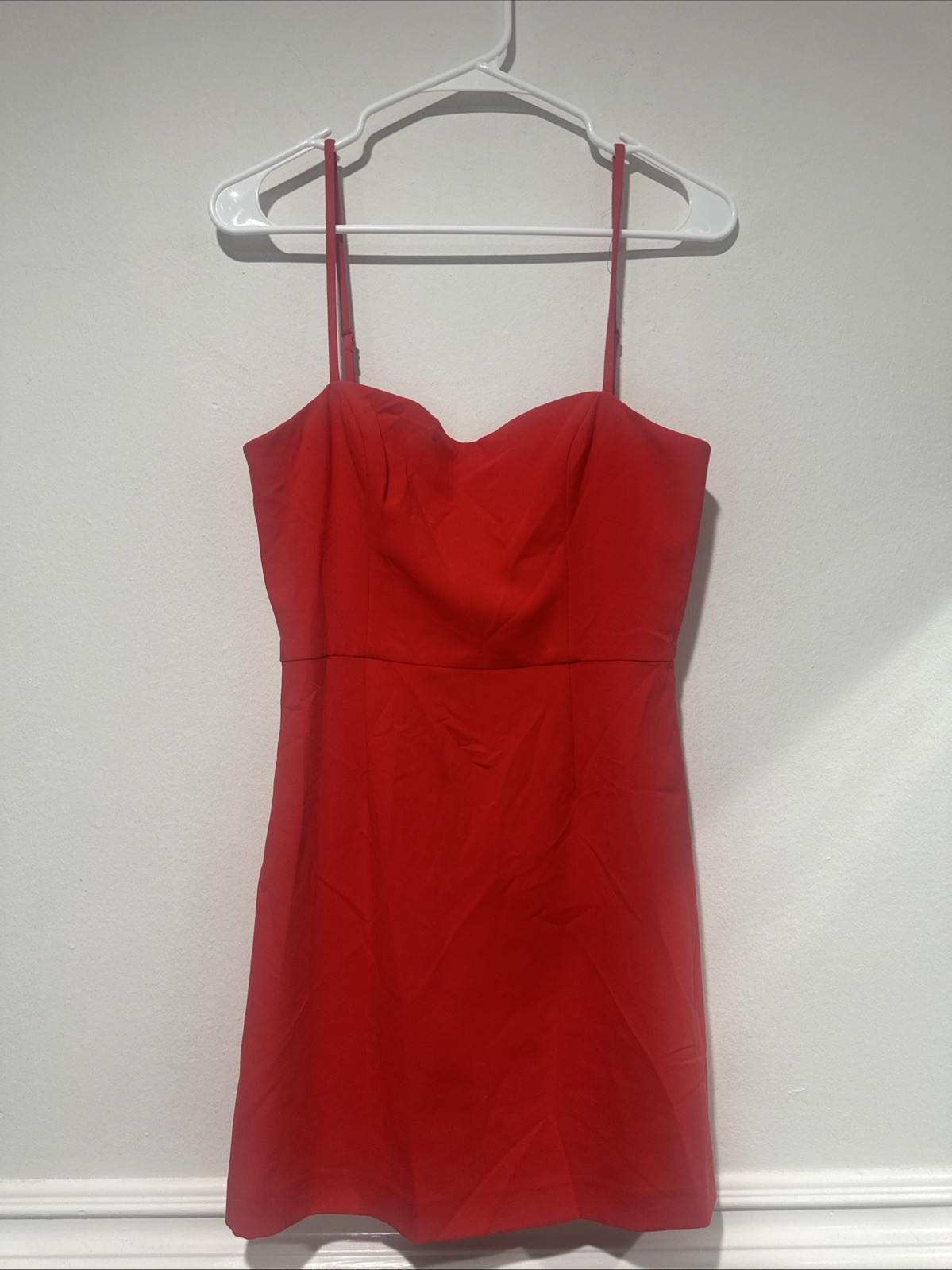 NWT See Picture French Connection Dress Aura A Line Mini Dress Red Tie Back 6 S