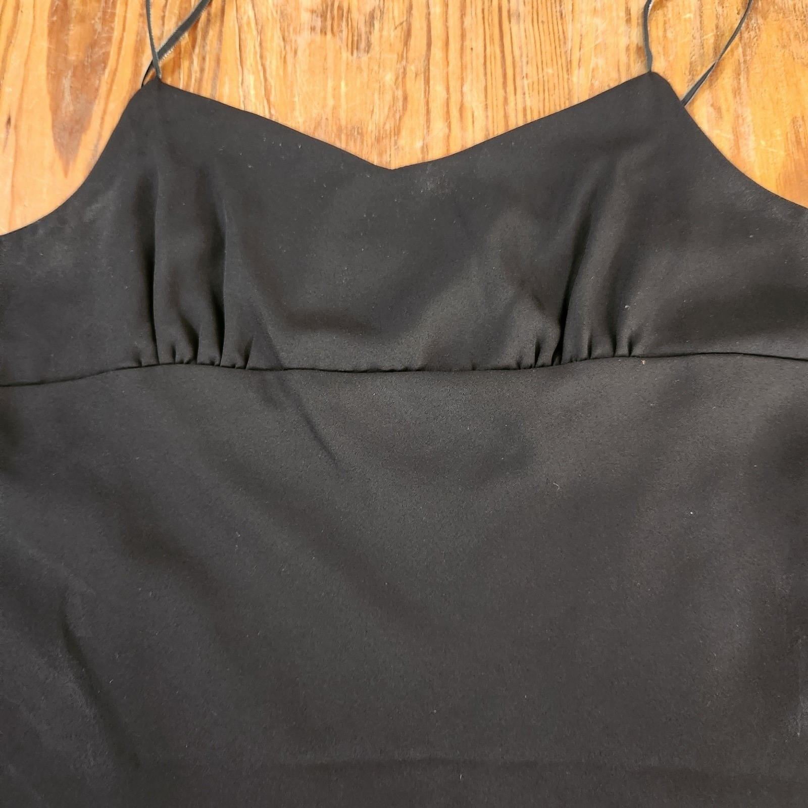 Black Asymmetrical Slip Dress Chiffon Strappy Y2K 90s Ruffle HOCO Large Vtg