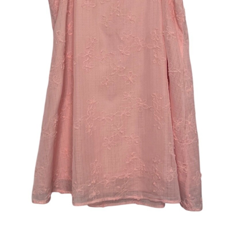 No Boundaries Ruffle Strap Dress XXL Pink New Floral Embroidered Mini Summer