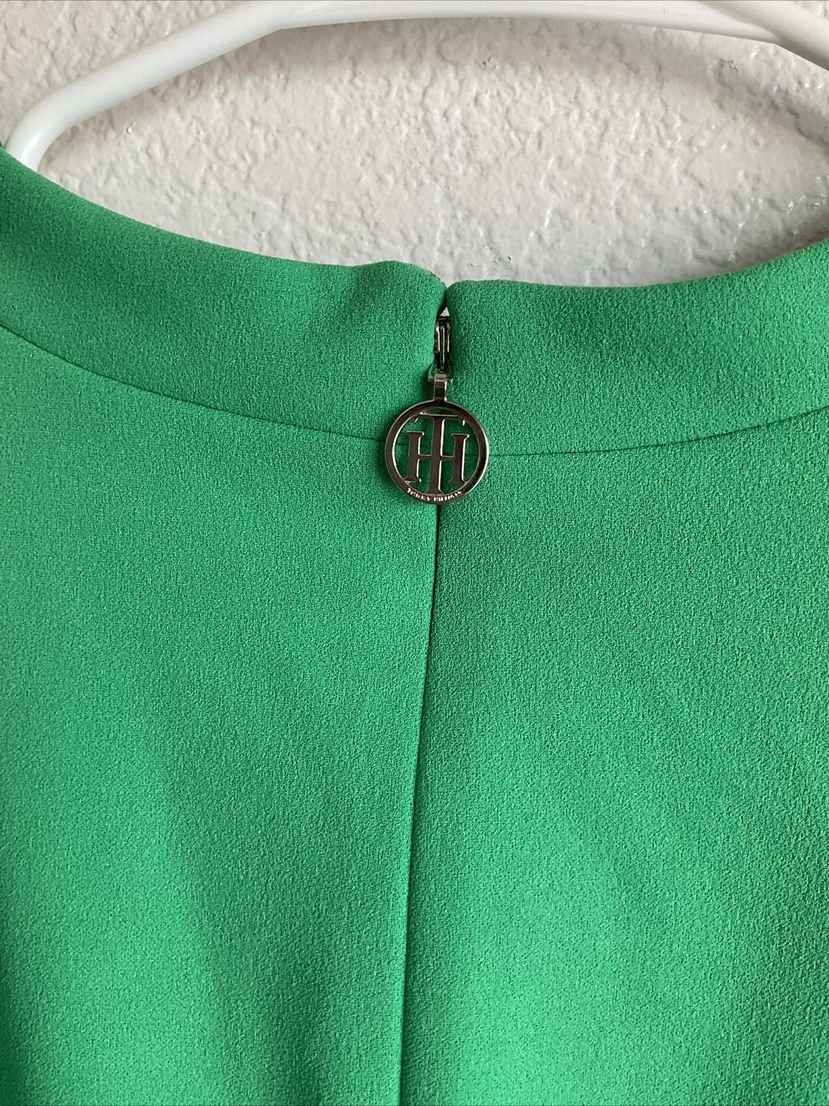 TOMMY HILFIGER green & white tunic shift dress size 10 Mod Hip Office Dry Clean