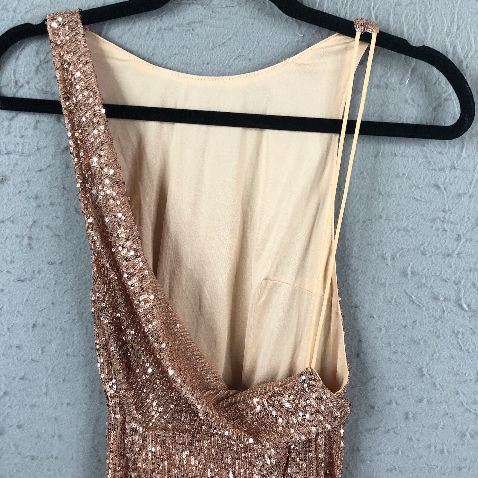 Hello Molly Mini Dress Womens 4 Pink Blush Sparkle Queen Sequin All Over NEW