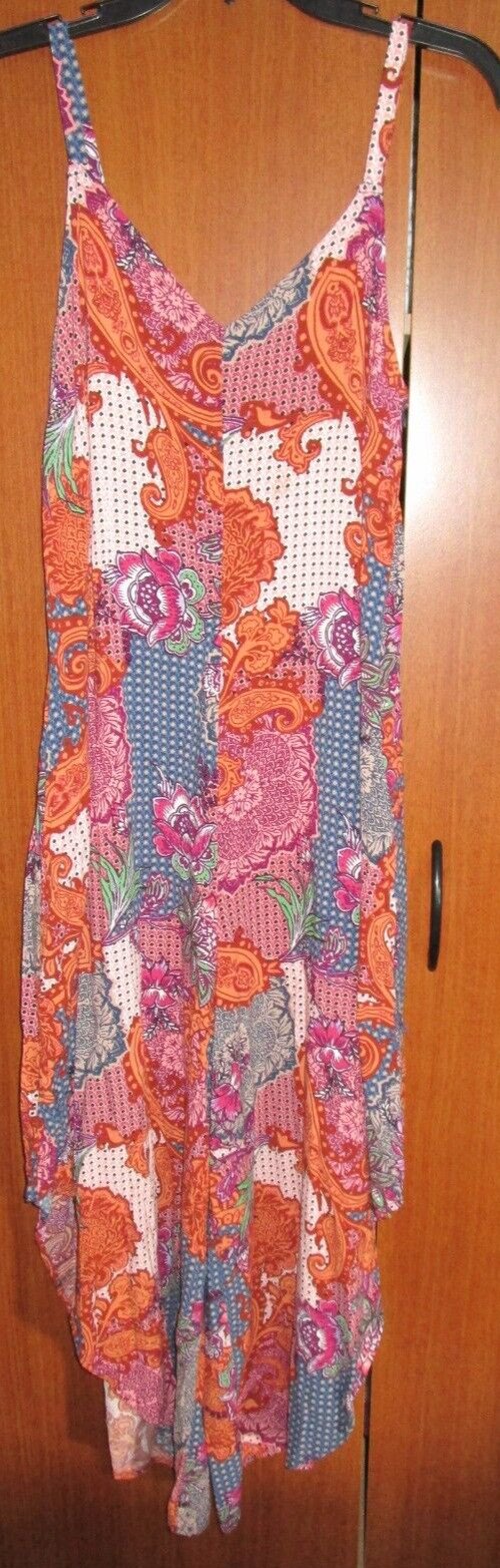 My Street Sleeveless Dress Sz Medium 100% Rayon Bust 36 Length 39 Plus inches