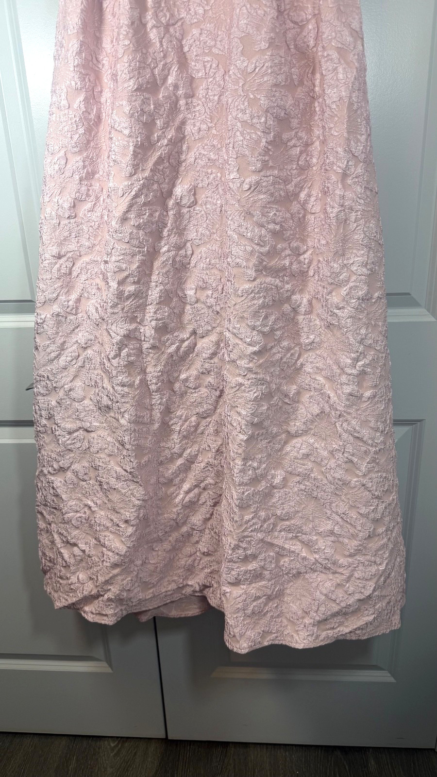 Unithorse Pink Jacquard Halter Formal Dress Women’s Size S US 4 Lace-Up Back Gow