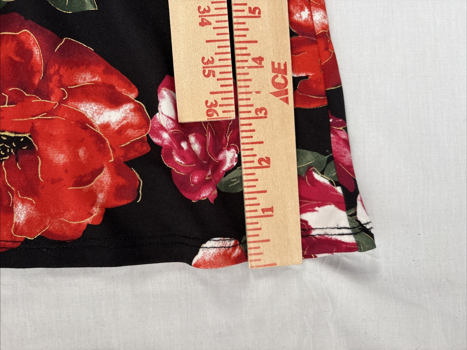 Enfocus Studio Dress -Black with Floral Print – Size 8 – PRE-OWNED – GOOD