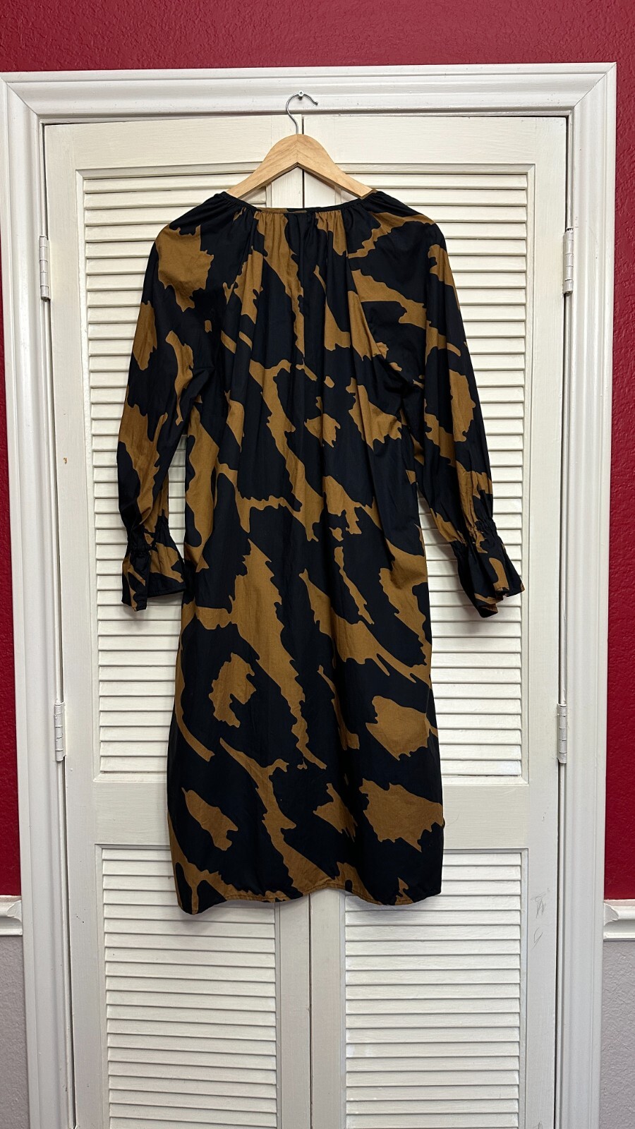 Who What Wear Printed Balloon Sleeve Midi Length Dress Size M