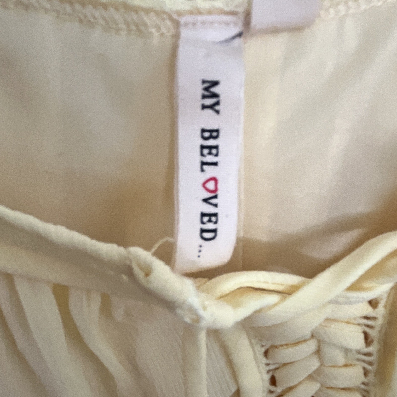 My Beloved Yellow Solid Gown 3/4 Sleeve Tie Front Lace Accents Women