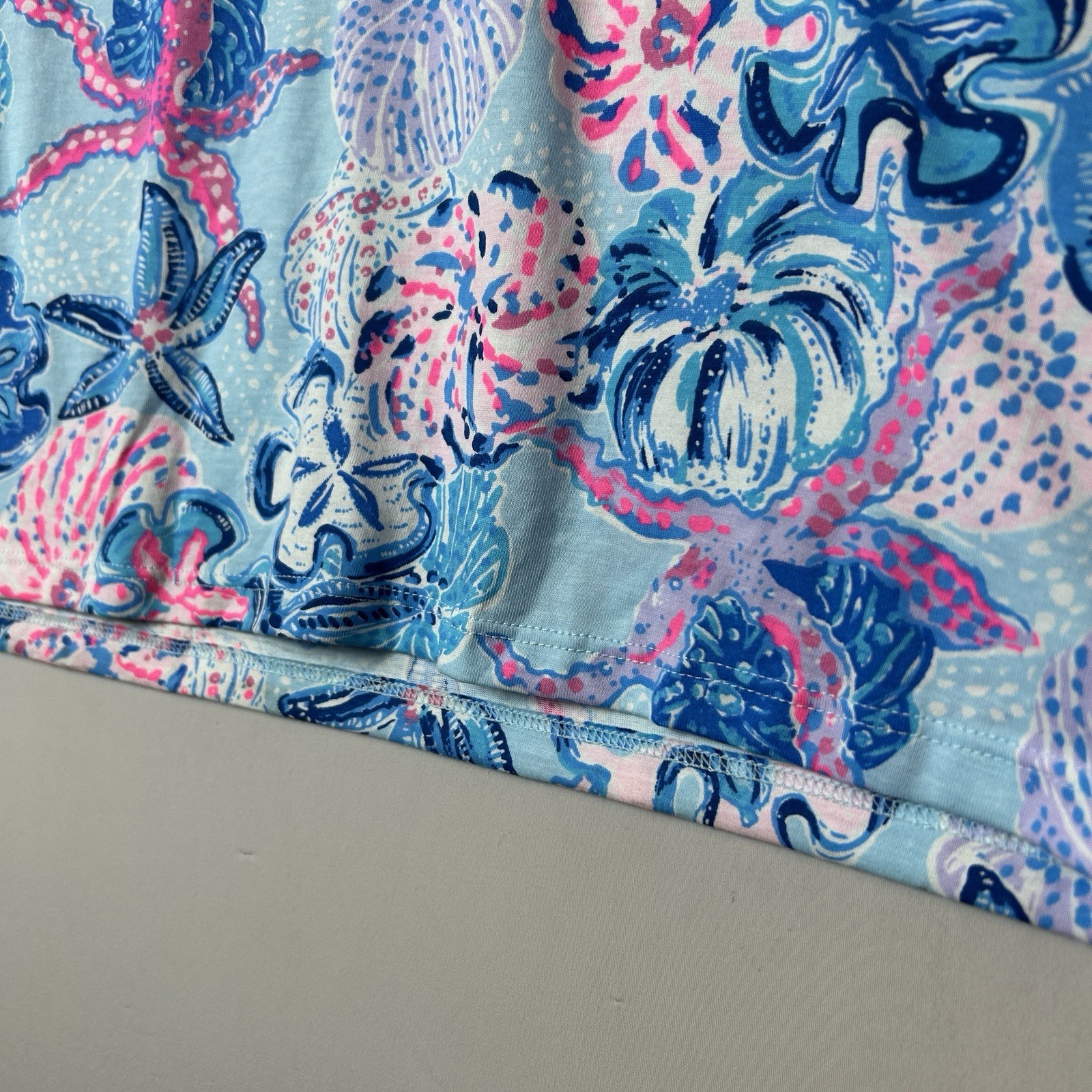 Lilly Pulitzer Dress Small Pink Blue Shells Starfish Dev Bahamas Beachcomber