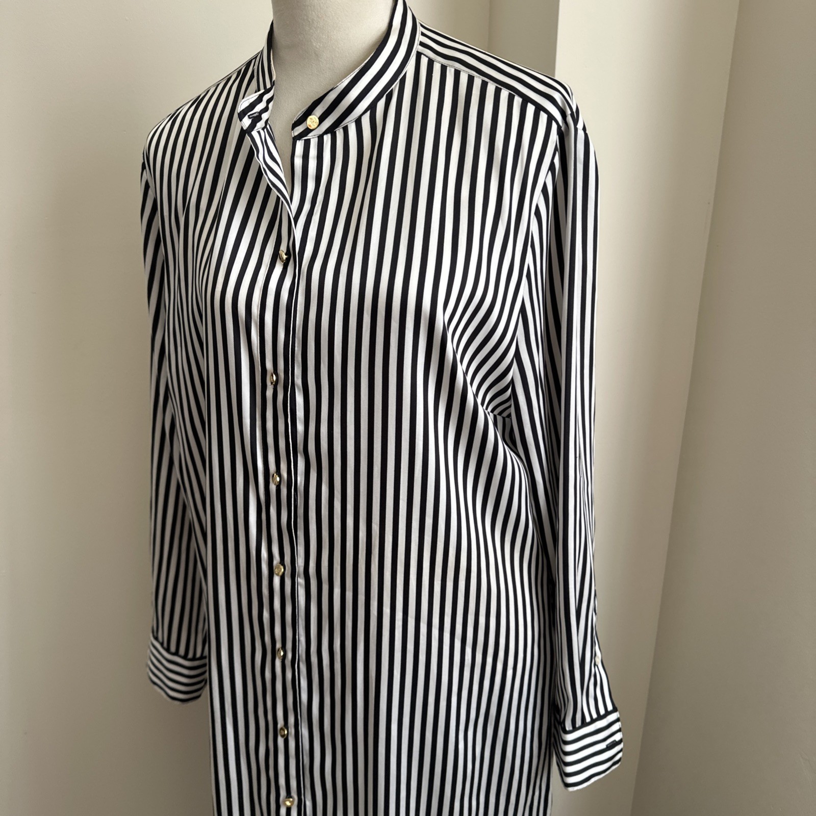 Lauren by Ralph Lauren Striped Bicolor Shirt Dress. Sz 14. See pics.