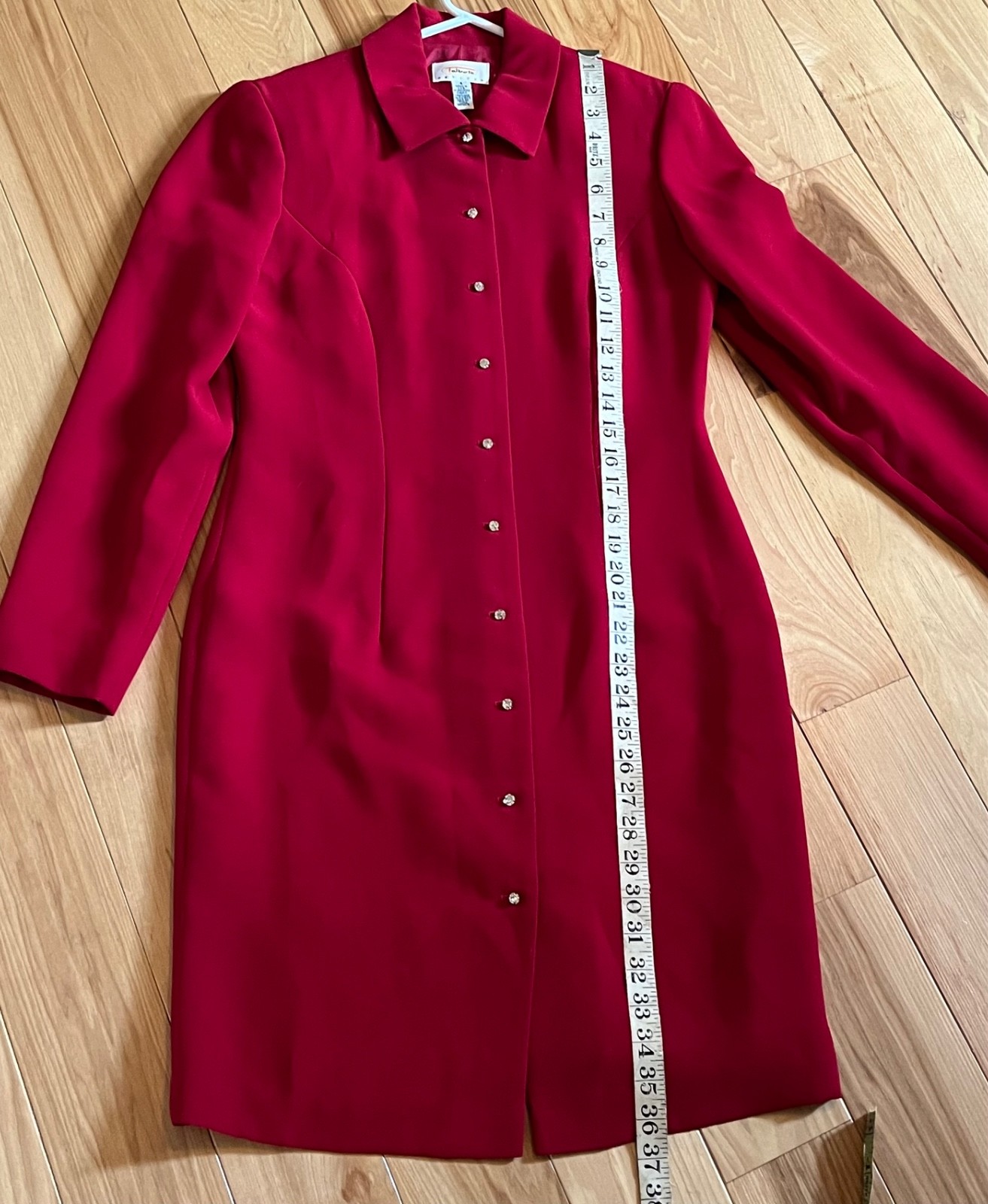 Talbots Petites Red Coat Dress Size 4 made in USA