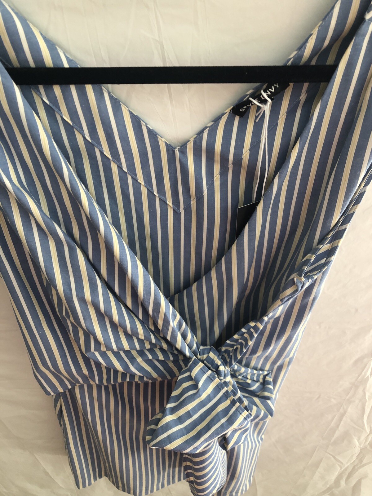 Style Envy Wrap Dress sz L Large Summer Womens Navy White