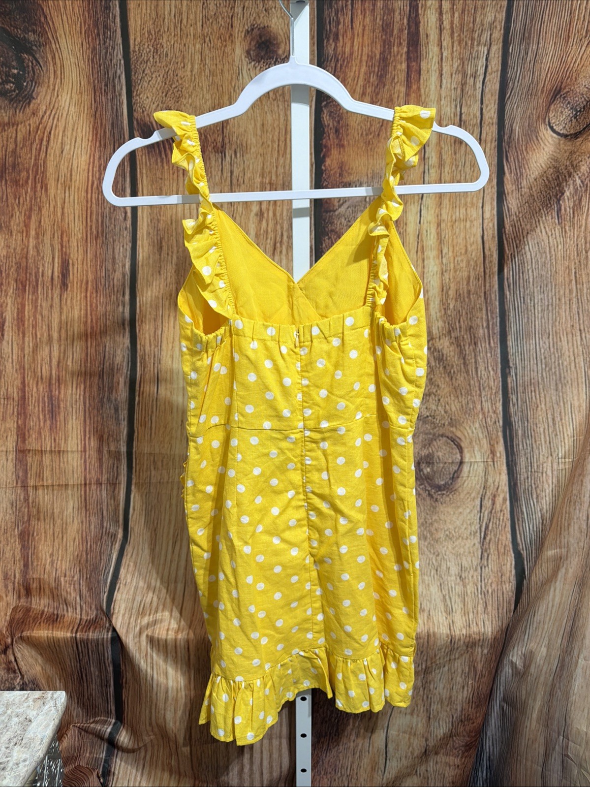 NWT! Karlie Walking On Sunshine Sleeveless Linen Blend Dress Size Small L-23
