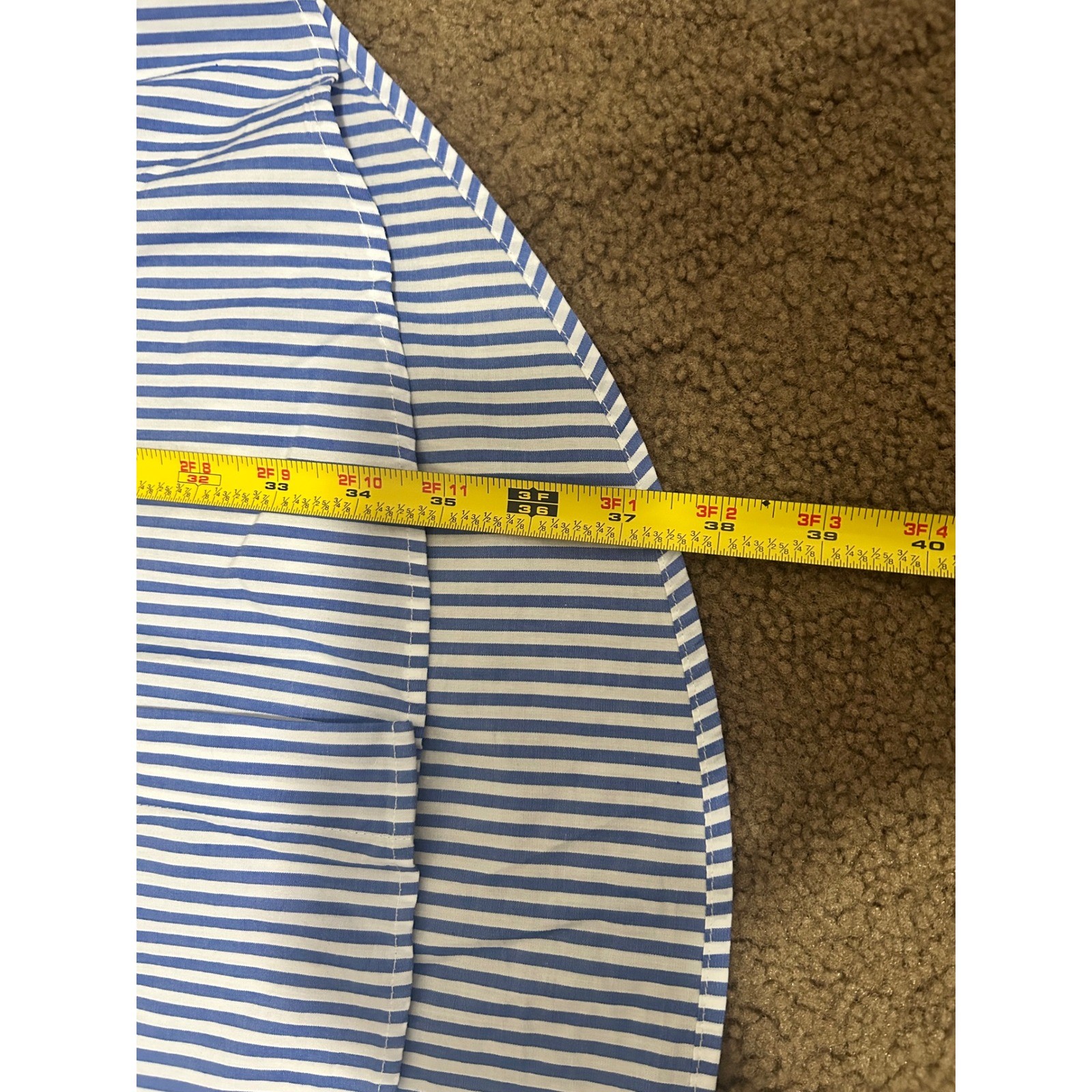 KULE Womens Blue White Striped Band Collar Button Down Tunic Shirt dress Medium