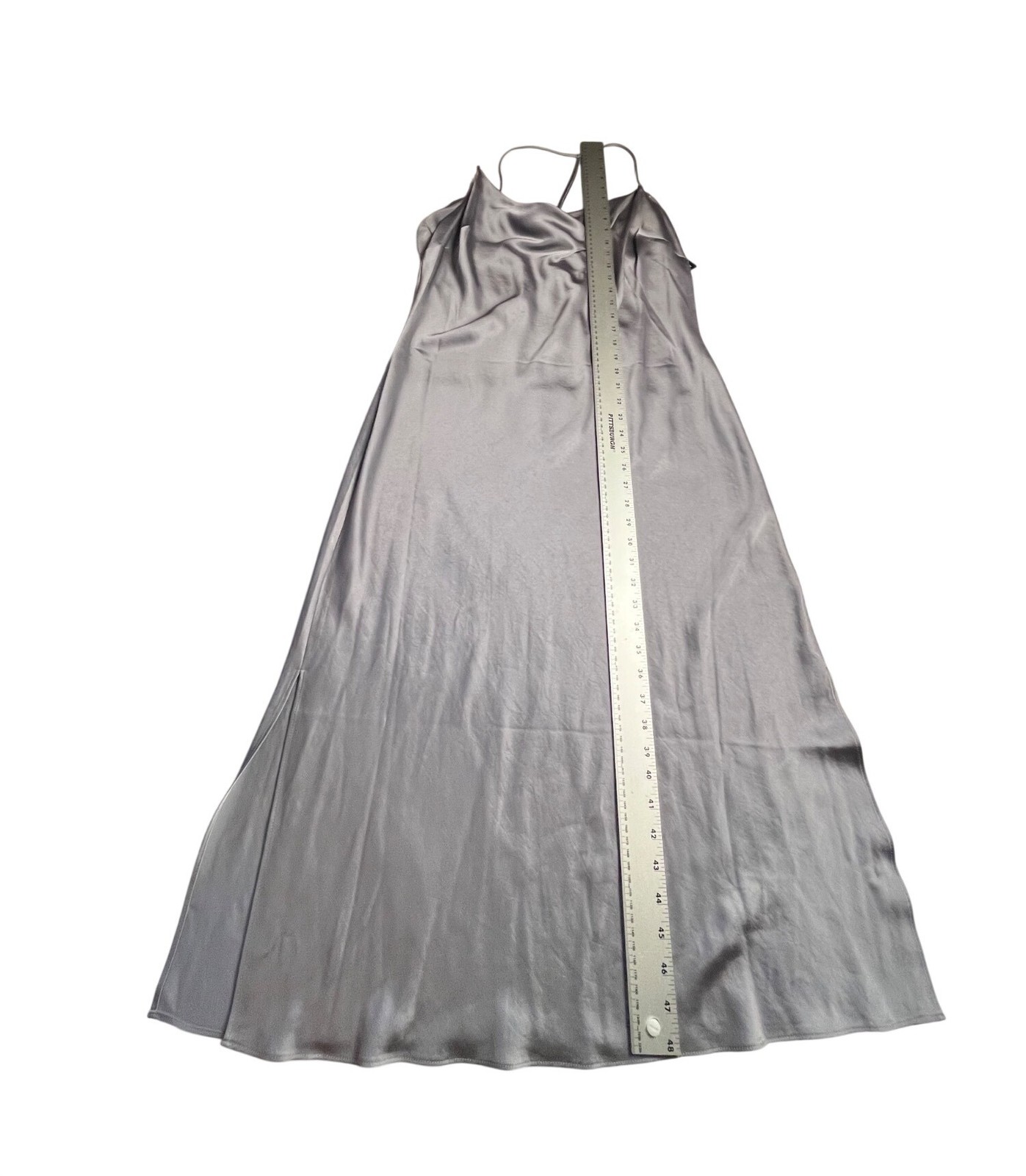 Express Satin Cowl Neck Slip Midi/maxi Dress In Gray XL New with Tags sexy