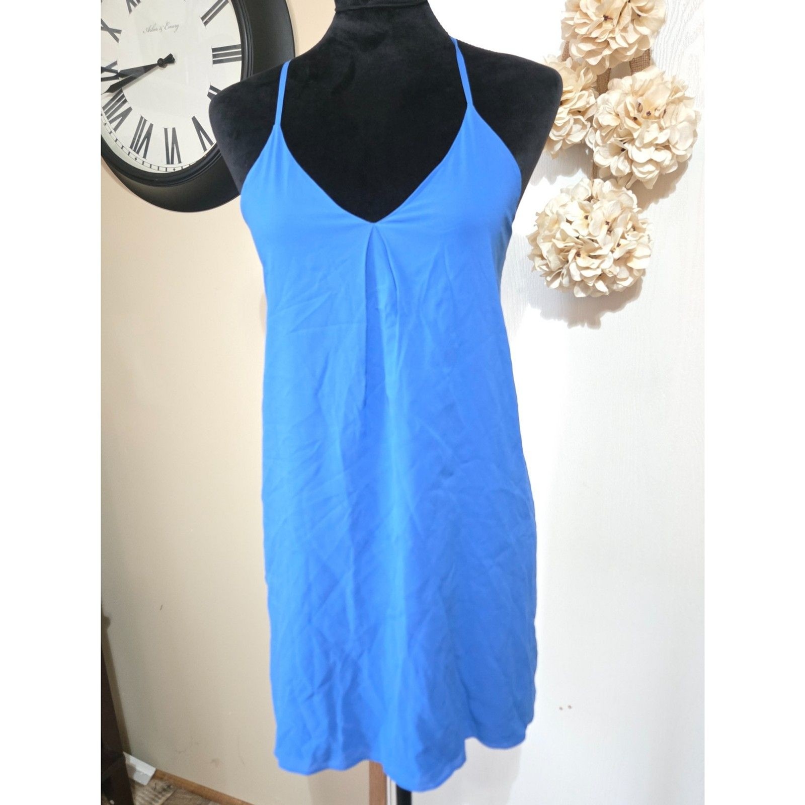 Alice + Olivia – Blue Racerback Mini Shift Dress – XS