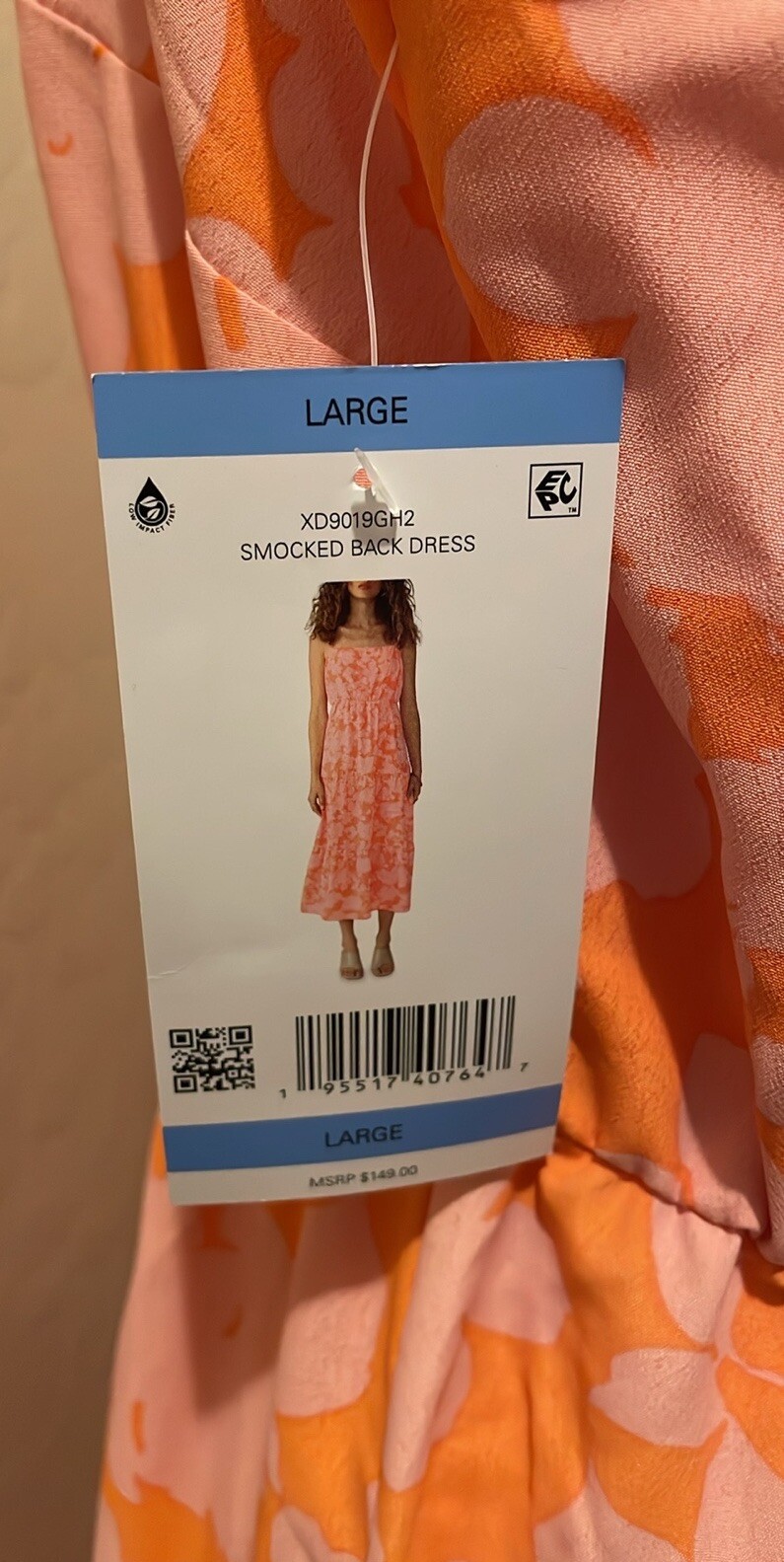 Floral Maxi Sundress Stretch Back Panel 17” P2P 52” Length Large Orig $69