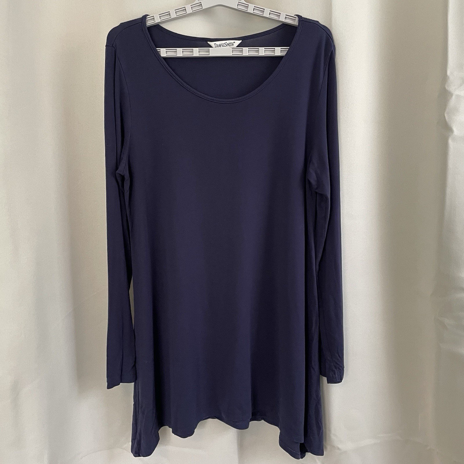 TravelSmith Navy Comfort Fit Travel Dress Tunic Wrinkle Resistant Size Medium