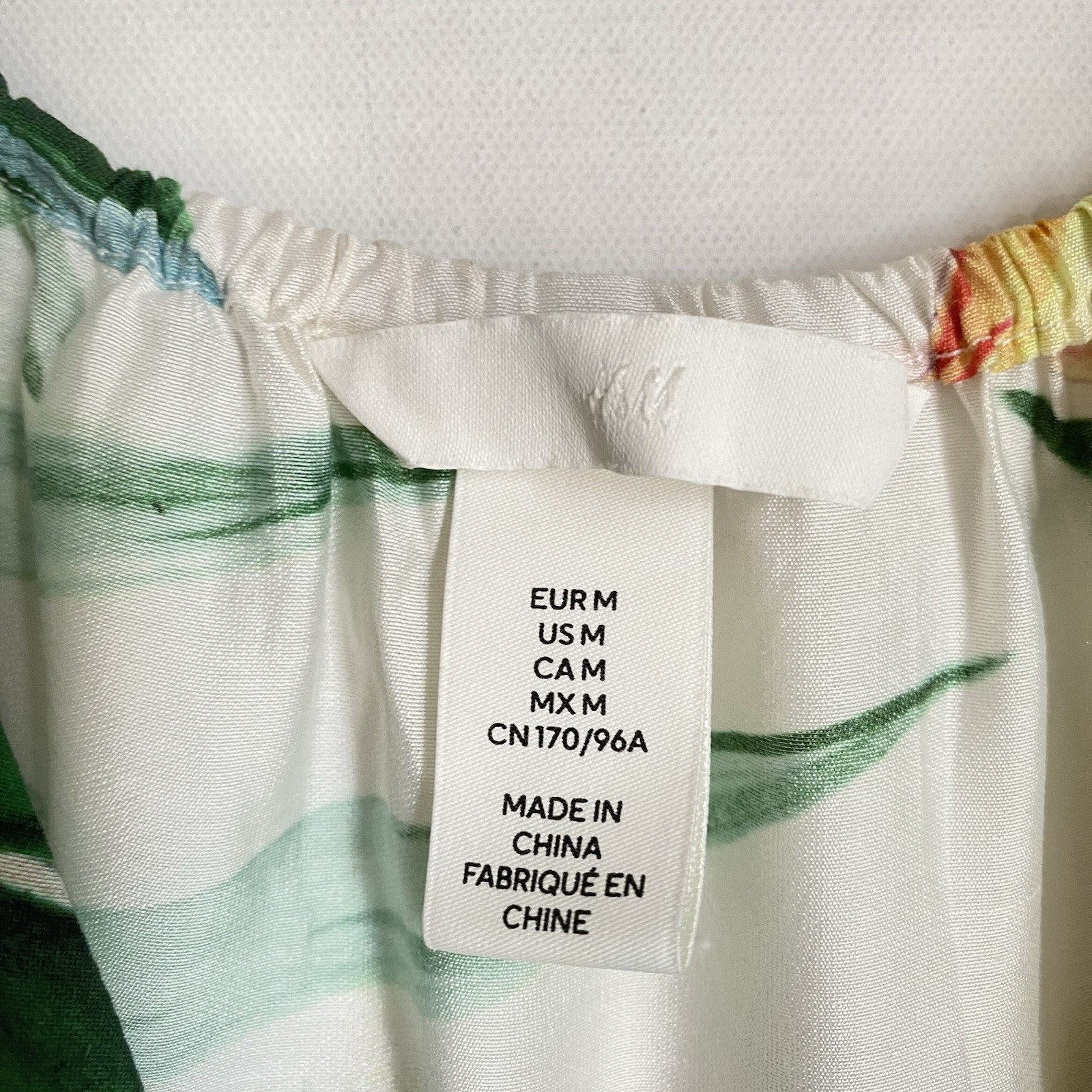 Midi Sundress M Multicolor Tropical Babydoll Spaghetti Straps Tiered Beach
