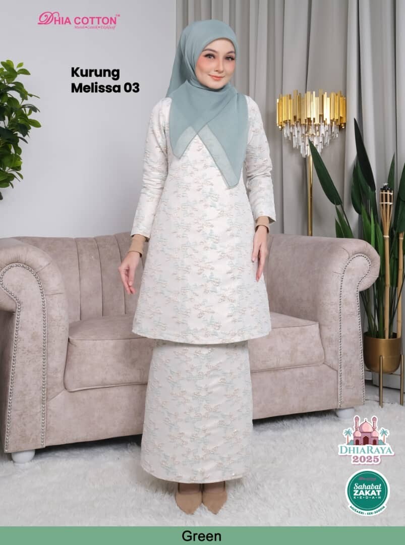 Baju Kurung Cutting Riau Soft Brocade XS-4XL corak timbul inclu. shipping fee