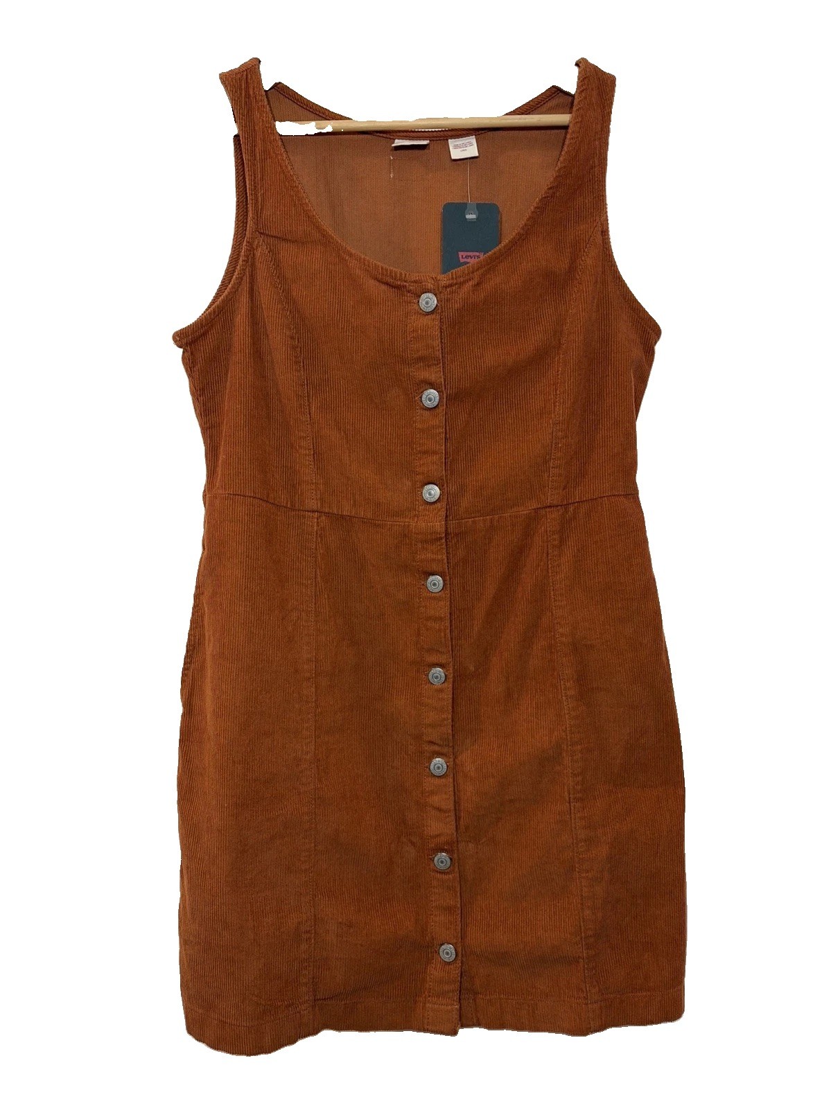 Levi’s Women’s Large Dress Corduroy Pockets Stretch Full Button 100% Cotton NWT