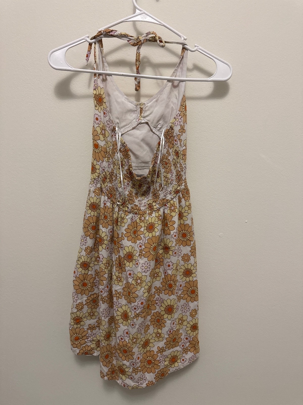 retro halter neck flower dress