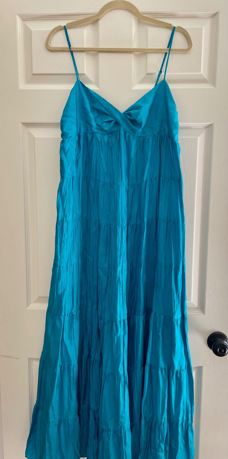 Ann Taylor Silk Spaghetti Strap Maxi dress Size 8