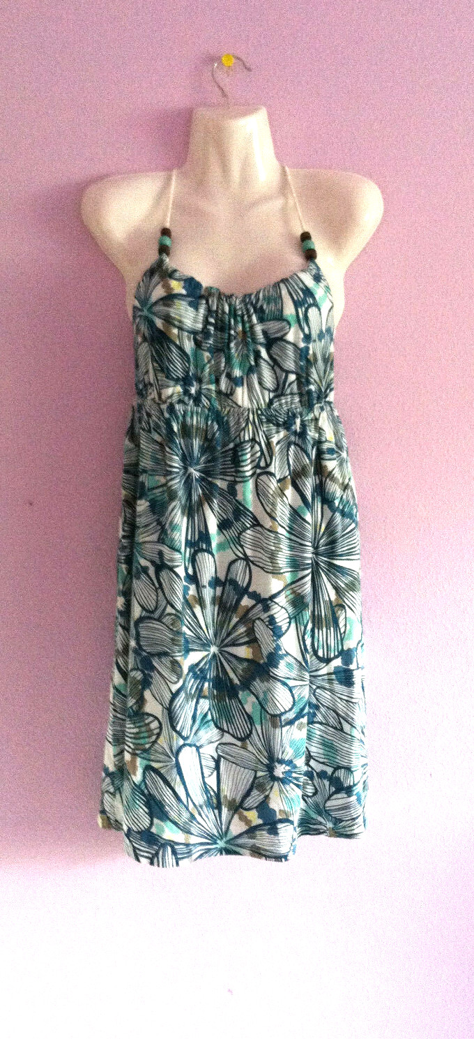 Ella Moss Dress XS Sundress NWT Floral Print Bead Accent