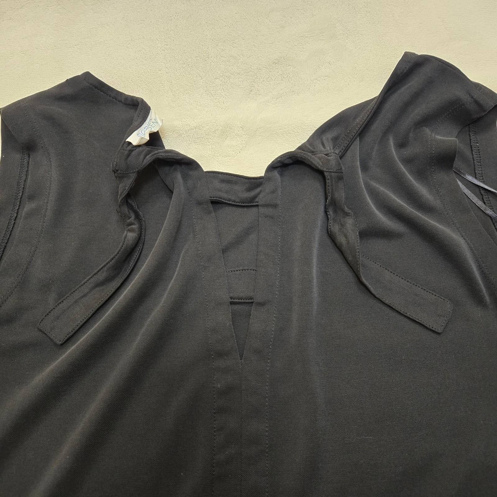 Sigrid Olsen Womens XS Gray Sleeveless Tie Back Shift Dress Modal Blend RN 59478